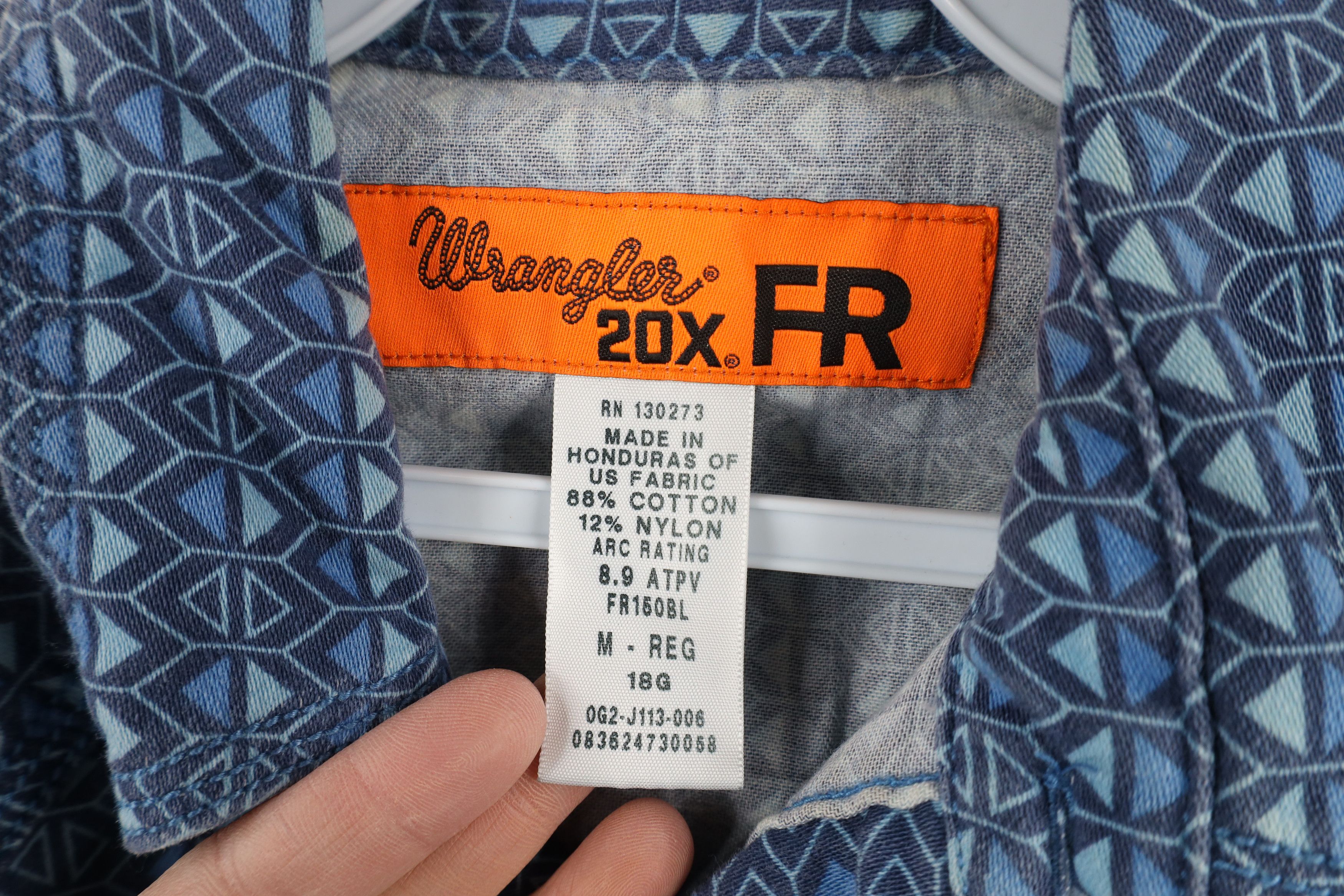 Vintage × Wrangler Wrangler FR 20X Fire Flame Resistant Snap Button Shirt Size US M / EU 48-50 / 2 - 11 Thumbnail