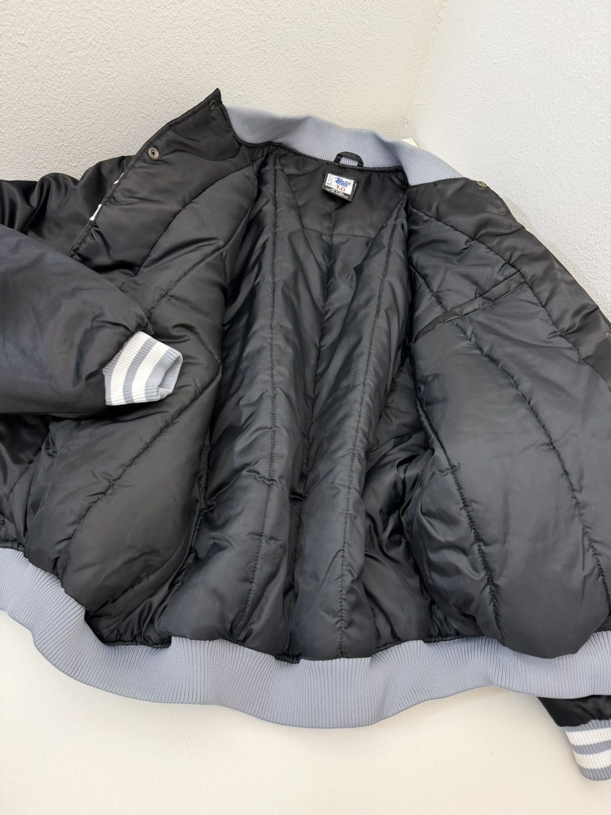 Vintage 90s brooklyn Dodgers Varsity Bomber Jacket Tailsweep