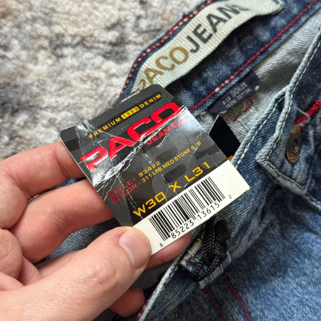 Southpole PACO ULTRA WIDE BAGGY STONE WASH Y2K JNCO RETRO DENIM JEANS Size US 30 / EU 46 - 10 Thumbnail