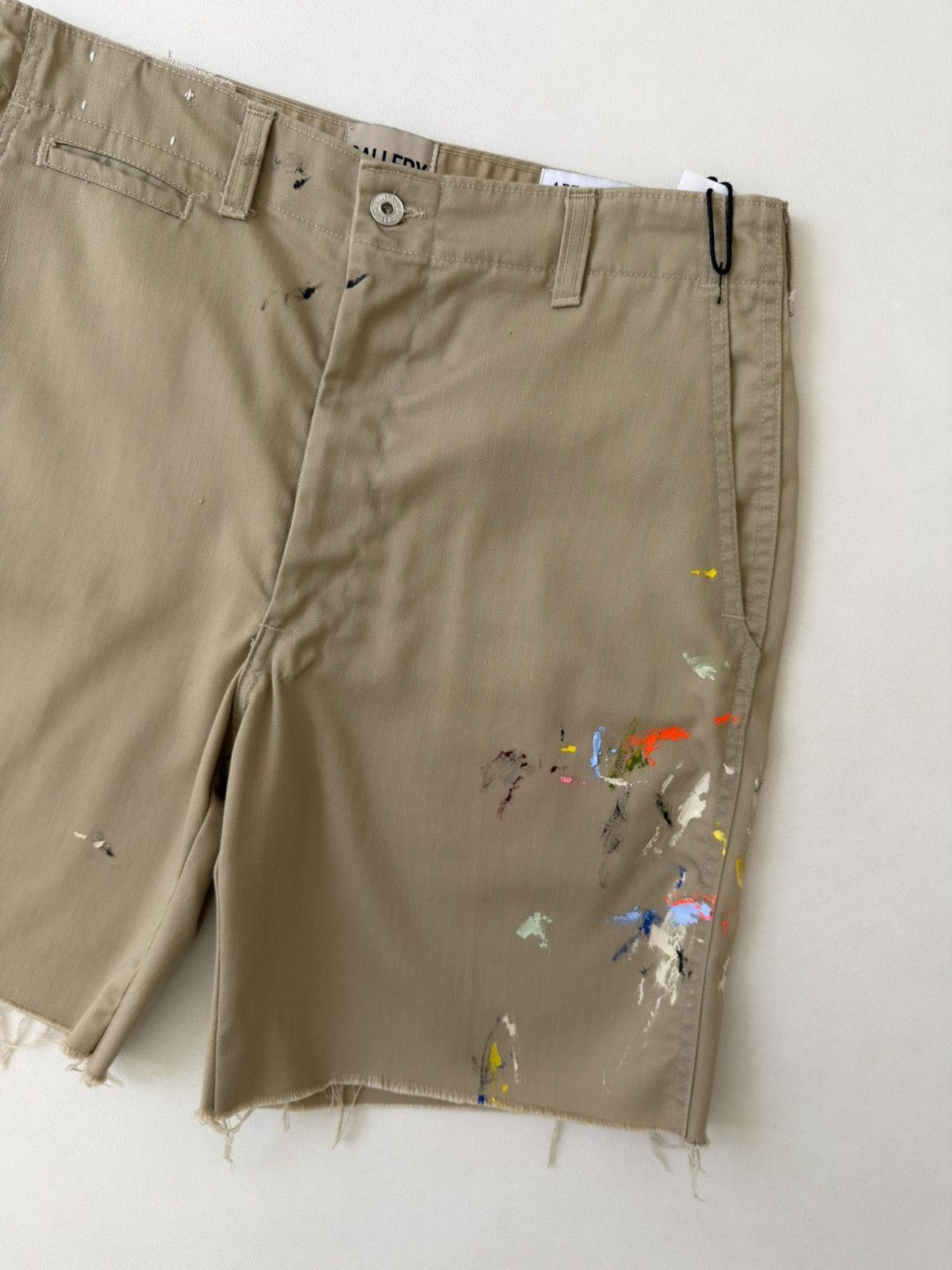Gallery Dept. ‘Ricky’ Paint Splat Cut Off Beige Shorts Size US 32 / EU 48 - 4 Thumbnail