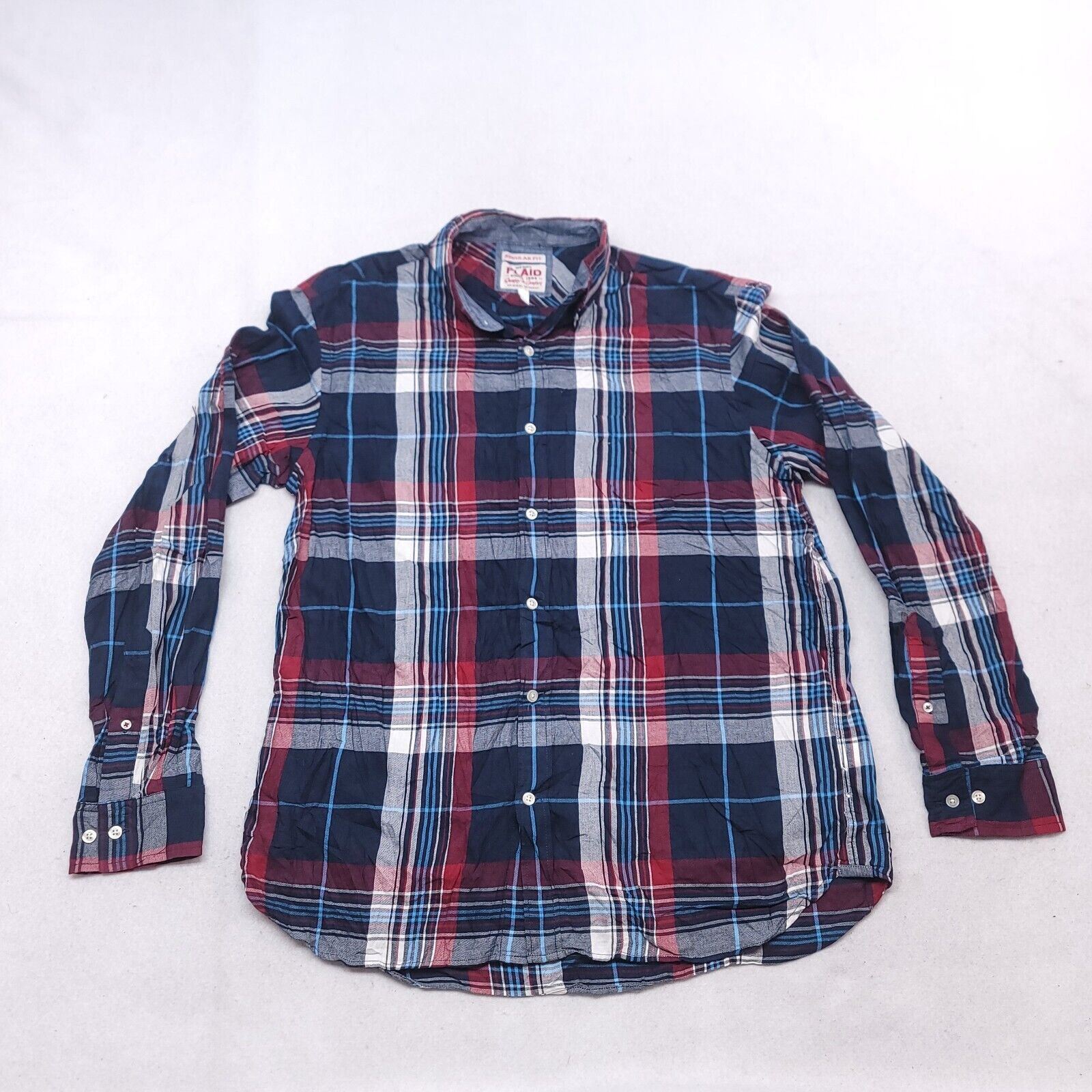 Old Navy Old Navy Madras Flannel Shirt Mens Size Large L Blue Red Size US L / EU 52-54 / 3 - 2 Thumbnail
