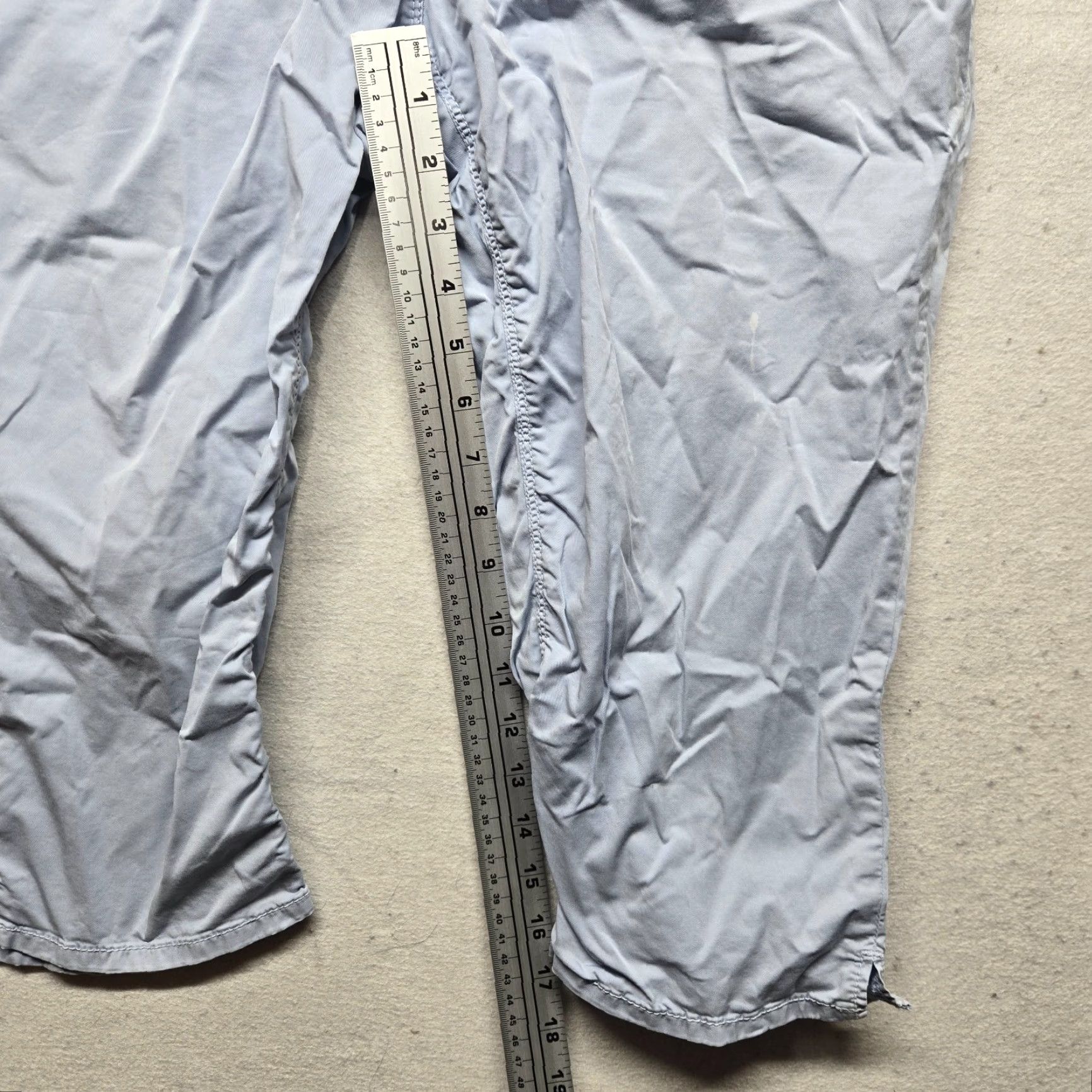 Vintage ATELIER GARDEUR Pants Capri Blue Solid 44 Women's Adult Regular Blue Capri Pants Pockets 90s Event None Womens Size 30" / US 8 / IT 44 - 6 Thumbnail