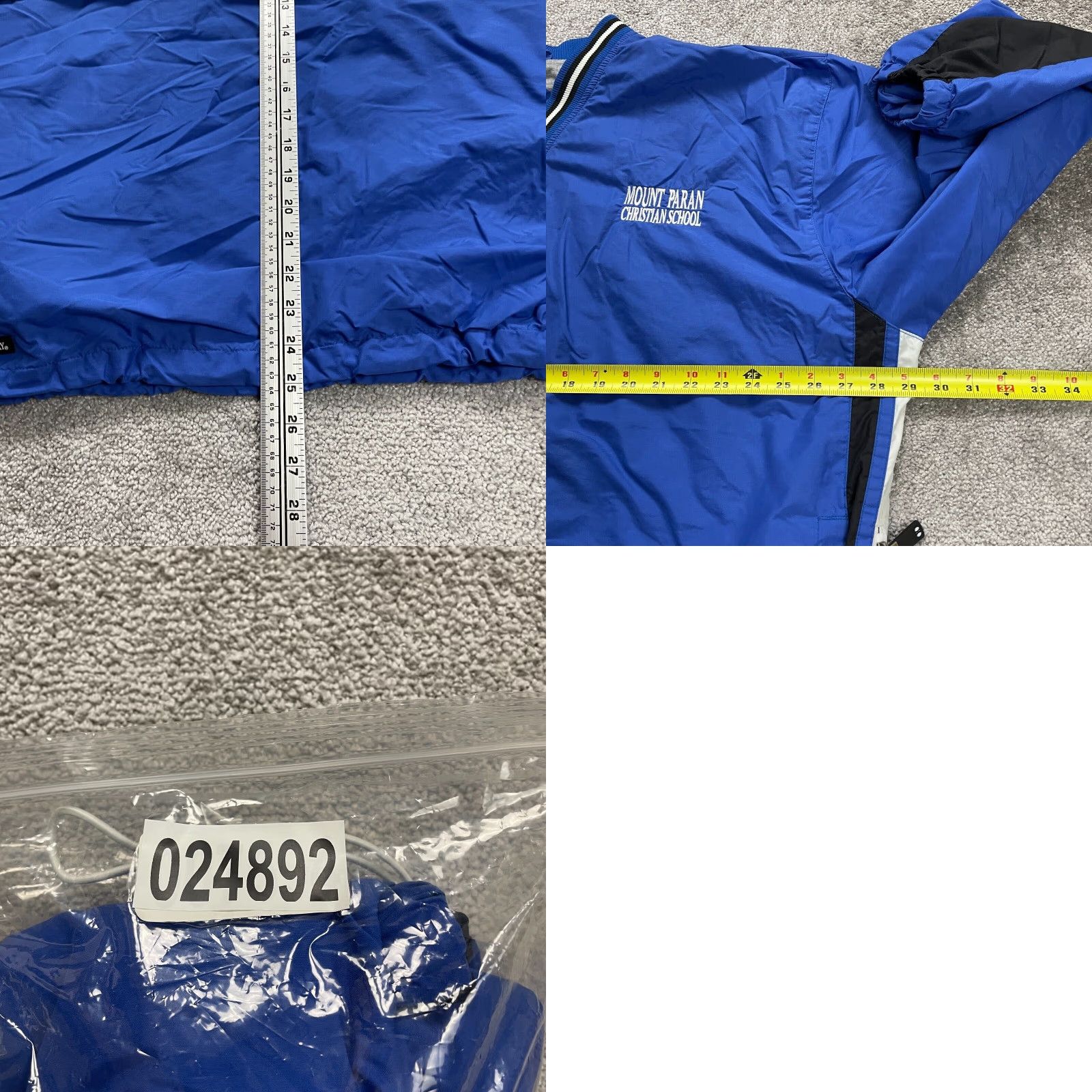 Holloway Holloway Windbreaker Jacket Mens 2XL Blue Mount Paran Christian School Pullover Size US XXL / EU 58 / 5 - 10 Thumbnail