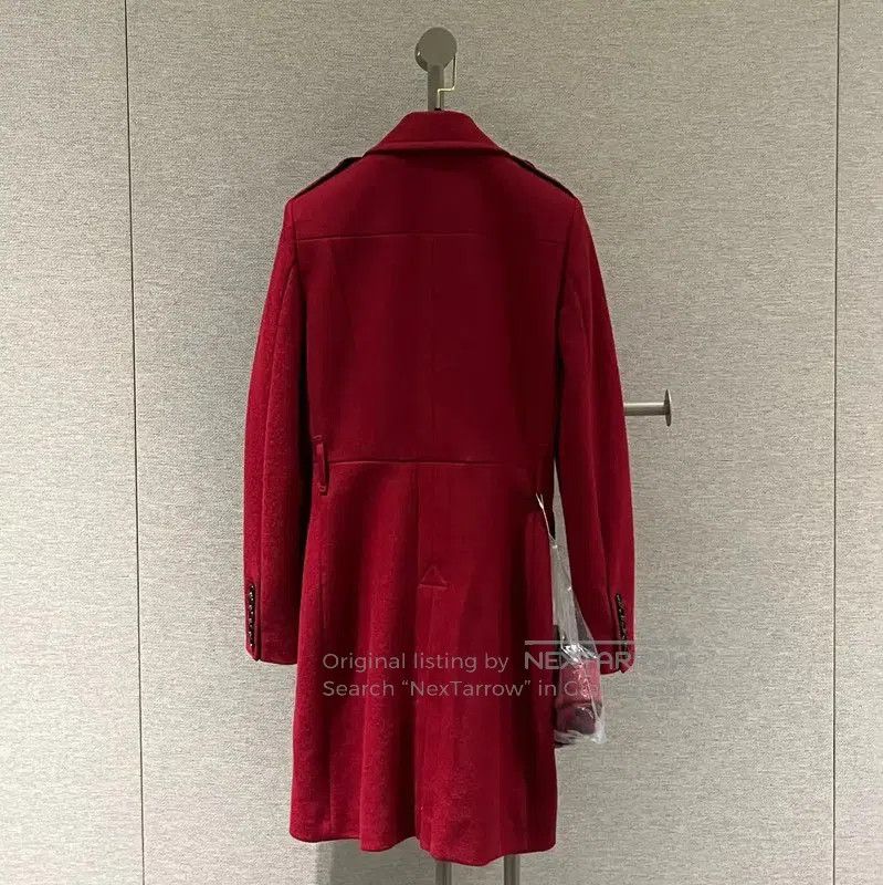 Burberry Burberry Red Wool Long Coat for Women. Size S / US 4 / IT 40 - 2 Thumbnail
