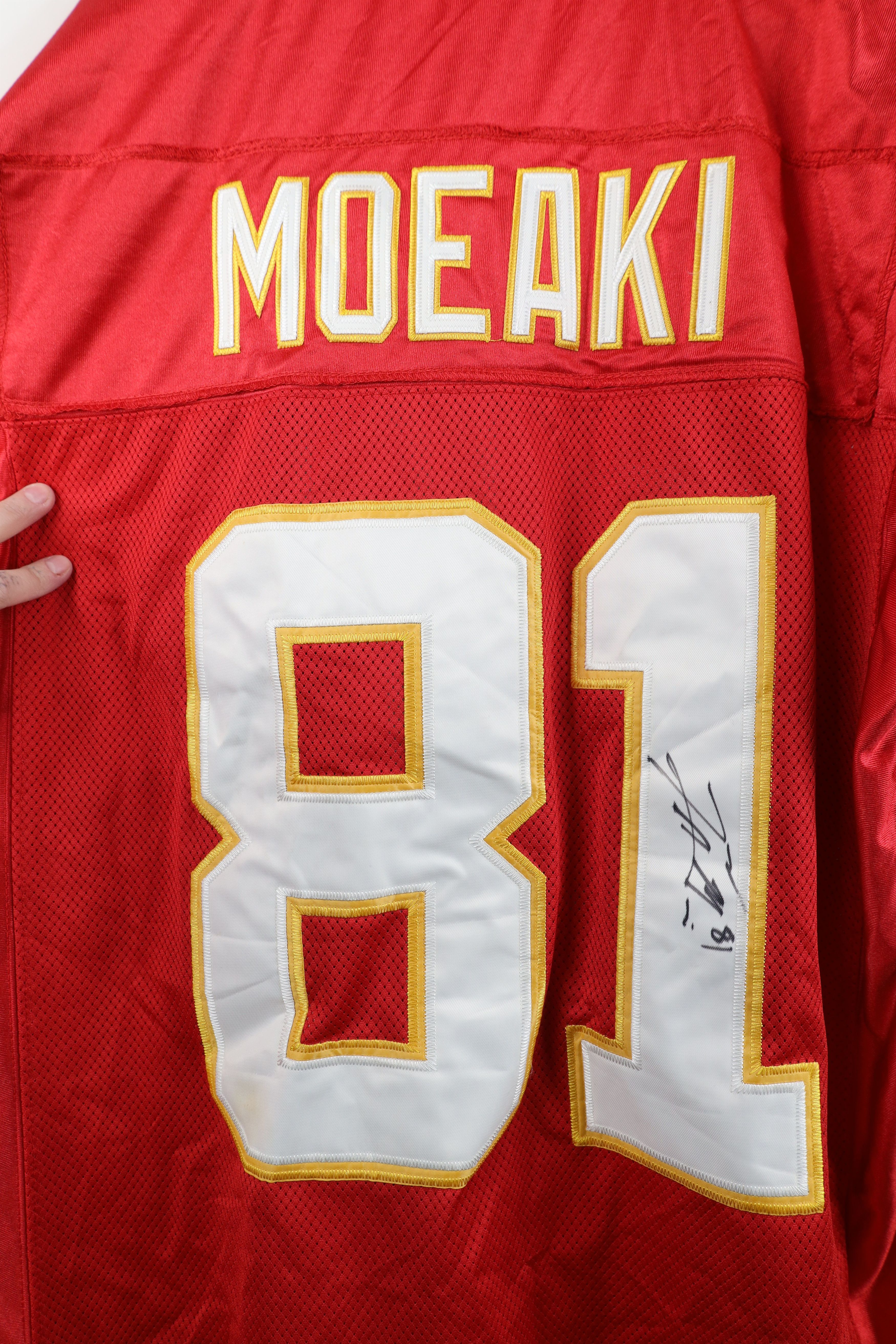 Reebok Reebok On Field Tony Moeaki Autographed Kansas City Jersey Size US XXL / EU 58 / 5 - 13 Thumbnail