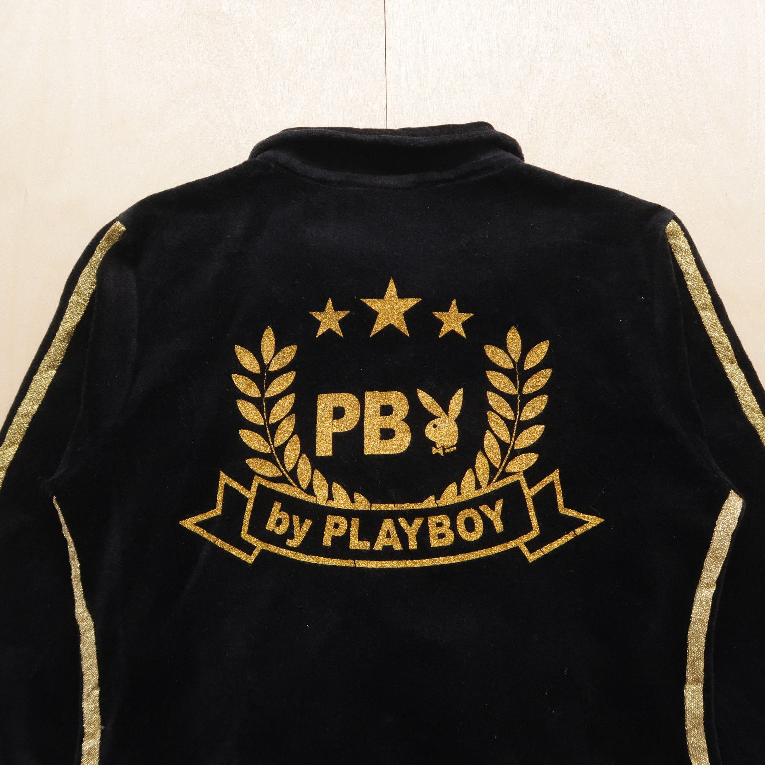Japanese Brand 2000s Playboy Track Jacket Velvet Gold Tapped Size L / US 10 / IT 46 - 16 Thumbnail