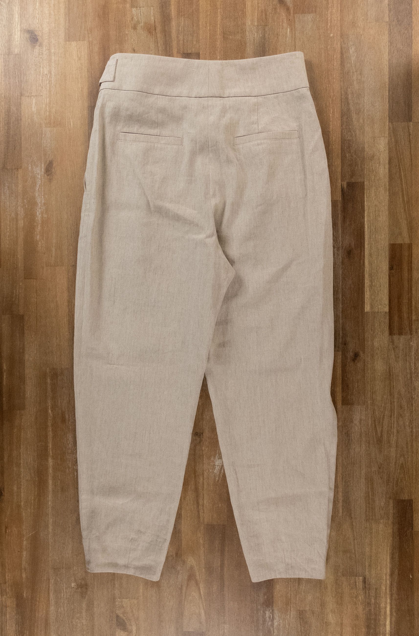 Brunello Cucinelli BRUNELLO CUCINELLI beige belted pleated linen pants 8 44 Size 30" / US 8 / IT 44 - 11 Thumbnail