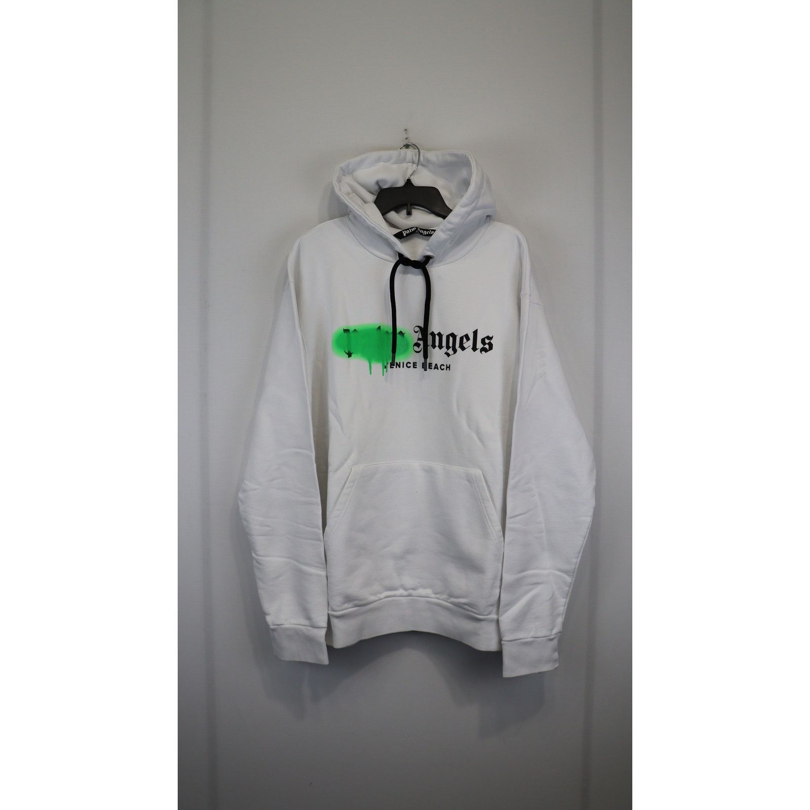 Palm Angels o1rshd1 Venice Beach Sprayed Hoody in White/Green Size US XL / EU 56 / 4 - 1 Thumbnail