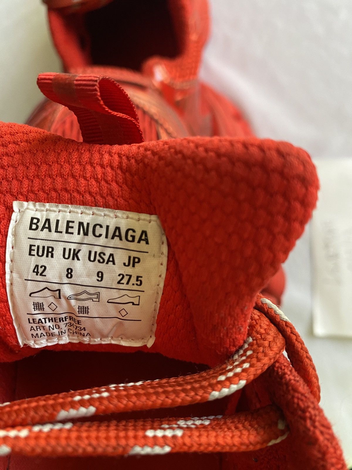 Balenciaga Balenciaga Red 3XL Sneaker 42 - US9.0 USED* Size US 9 / EU 42 - 13 Thumbnail