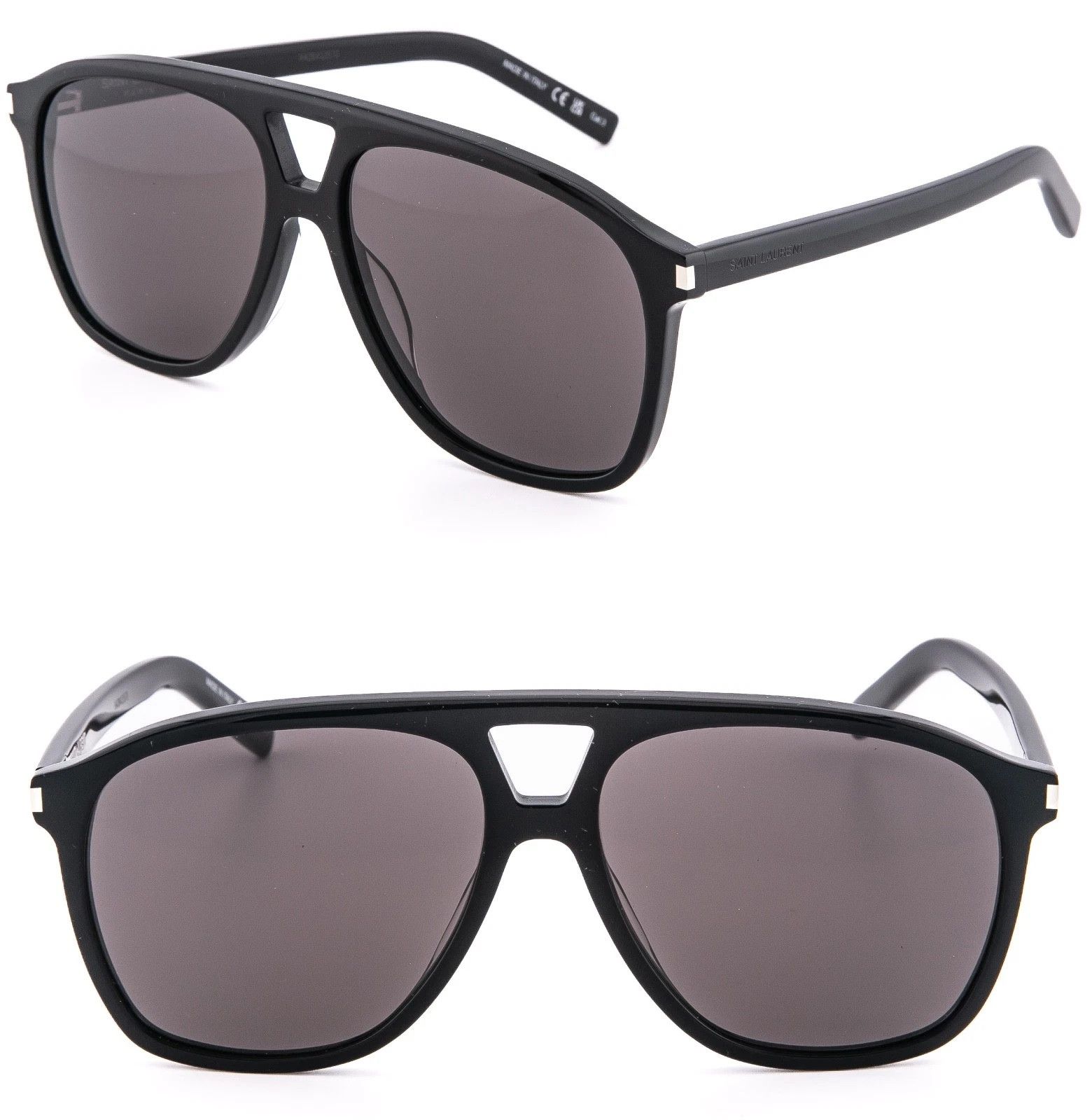 Saint Laurent Paris SAINT LAURENT DUNE SL 596 SL596 Black Aviator Sunglasses 001 Size ONE SIZE - 1 Thumbnail