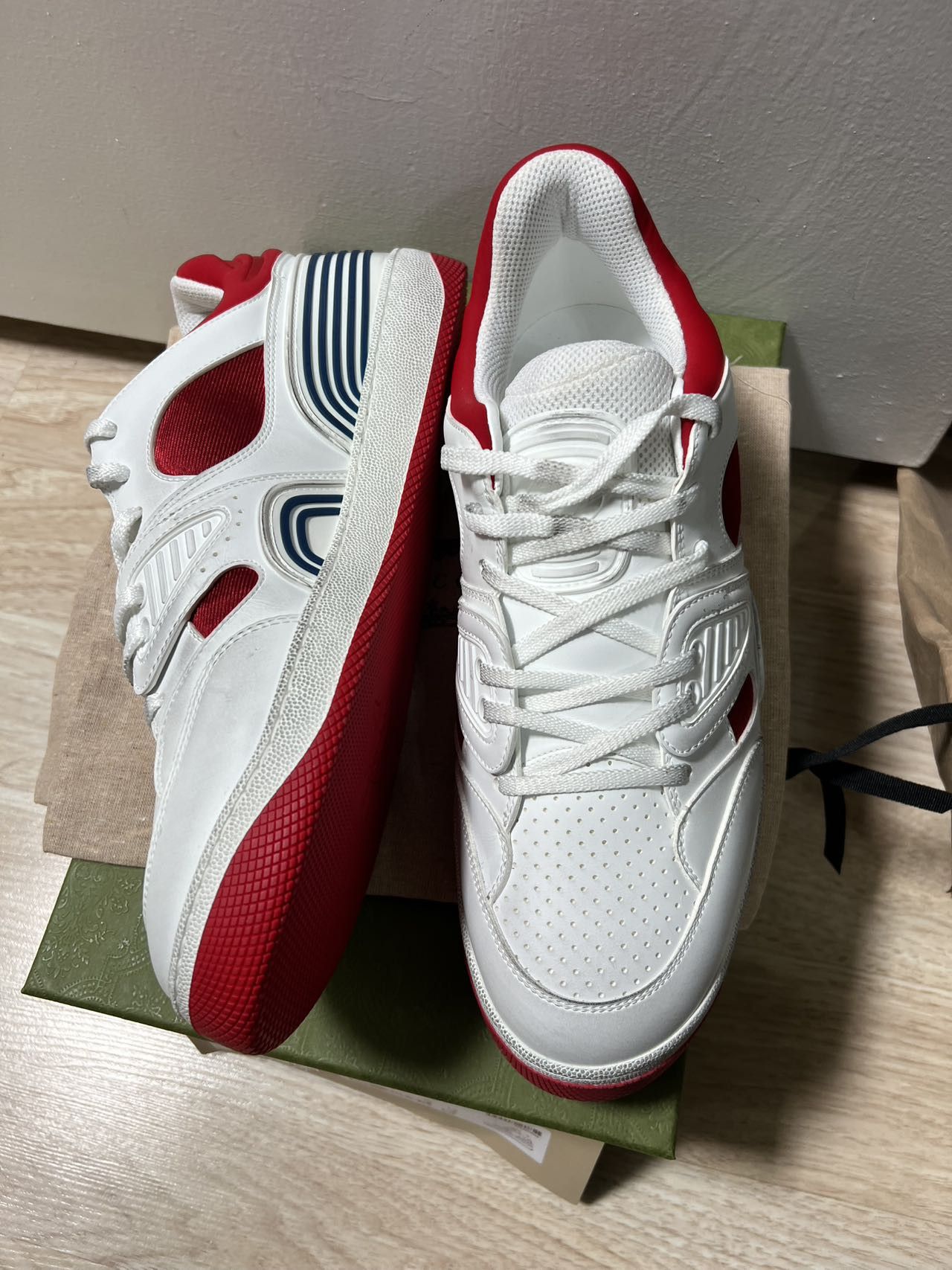 Gucci MEN Gucci Basket White Demetra Size US 12.5 / EU 45-46 - 3 Thumbnail