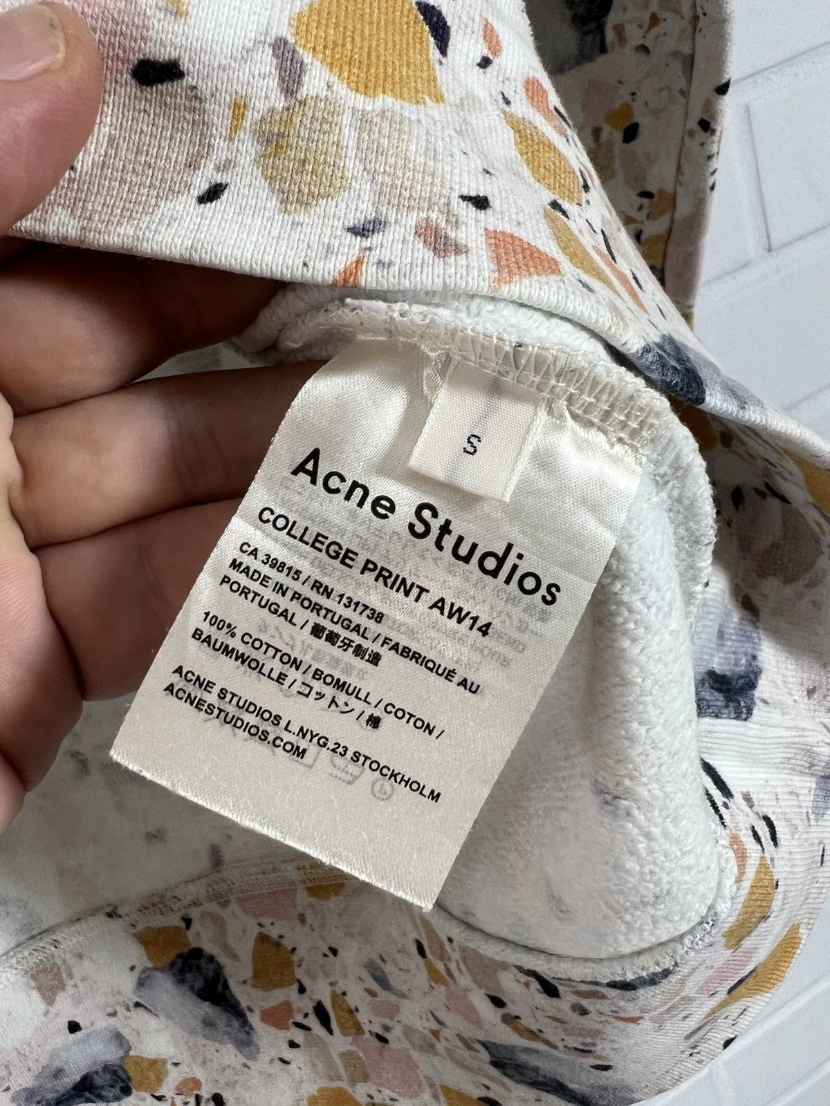 Acne Studios Acne Studios Men's College Print Sweatshirt Cotton Size S Size US S / EU 44-46 / 1 - 5 Thumbnail