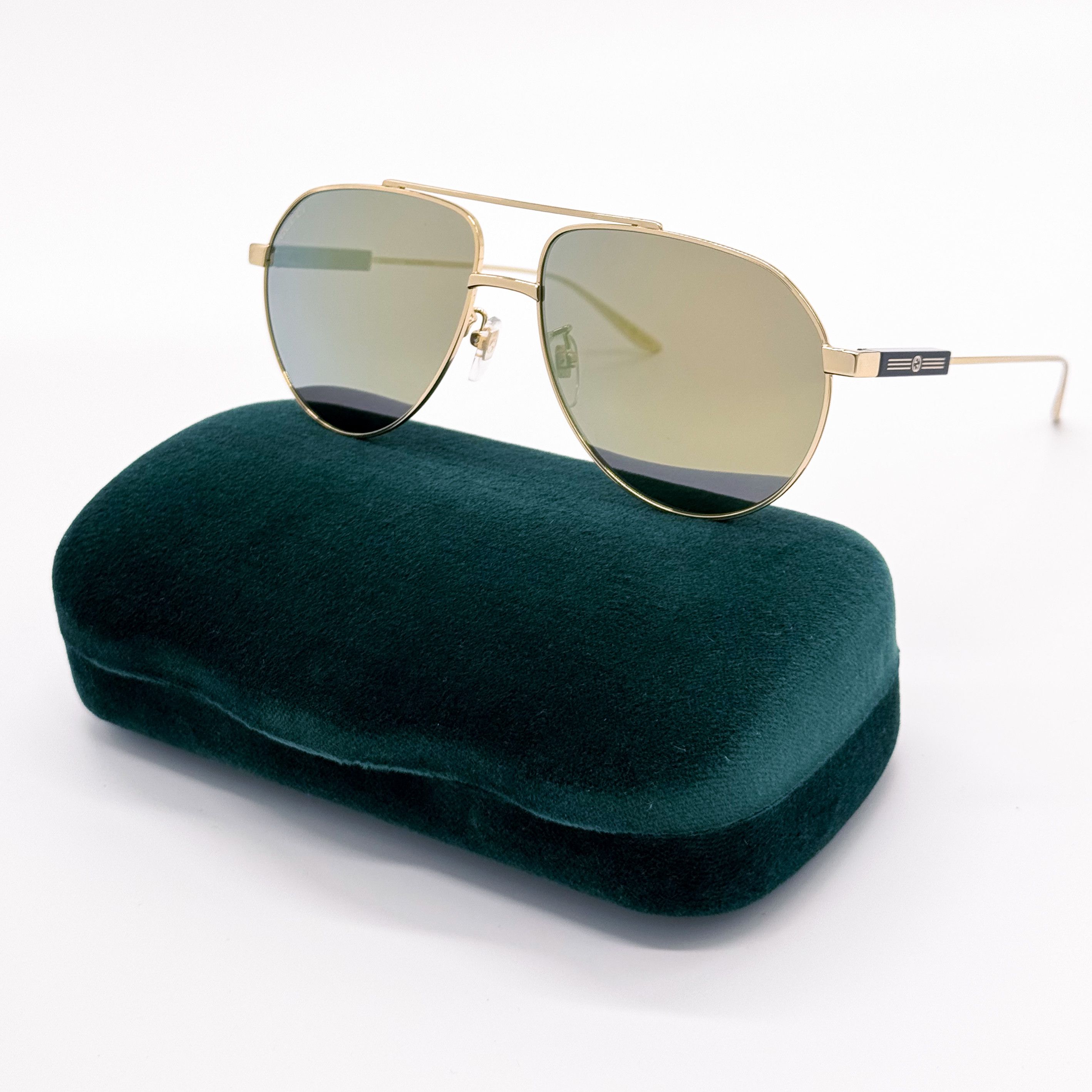Gucci NEW GUCCI GG1311S 002 UNISEX METAL AVIATOR SUNGLASSES Size ONE SIZE - 2 Thumbnail