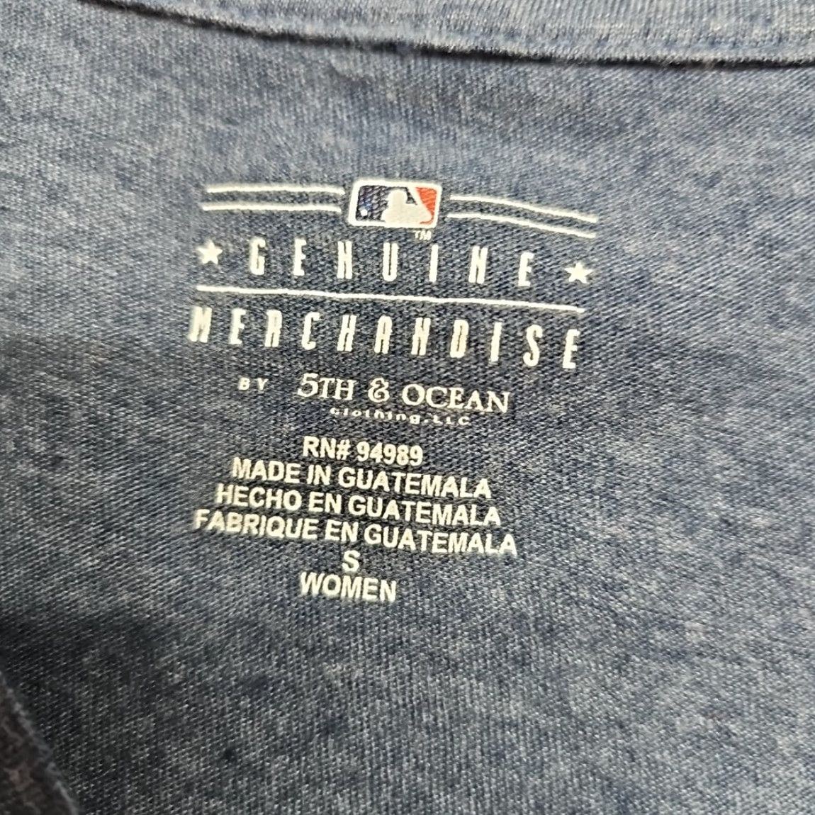 MLB MLB Atlanta Braves T-Shirt Women Small Heather Blue V-Neck Baseball Top MLB Merch Shirt Size S / US 4 / IT 40 - 2 Thumbnail