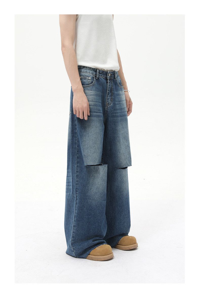 Japanese Brand × Jean American oversize washed ripped distressed street jeans Size US 32 / EU 48 - 6 Thumbnail