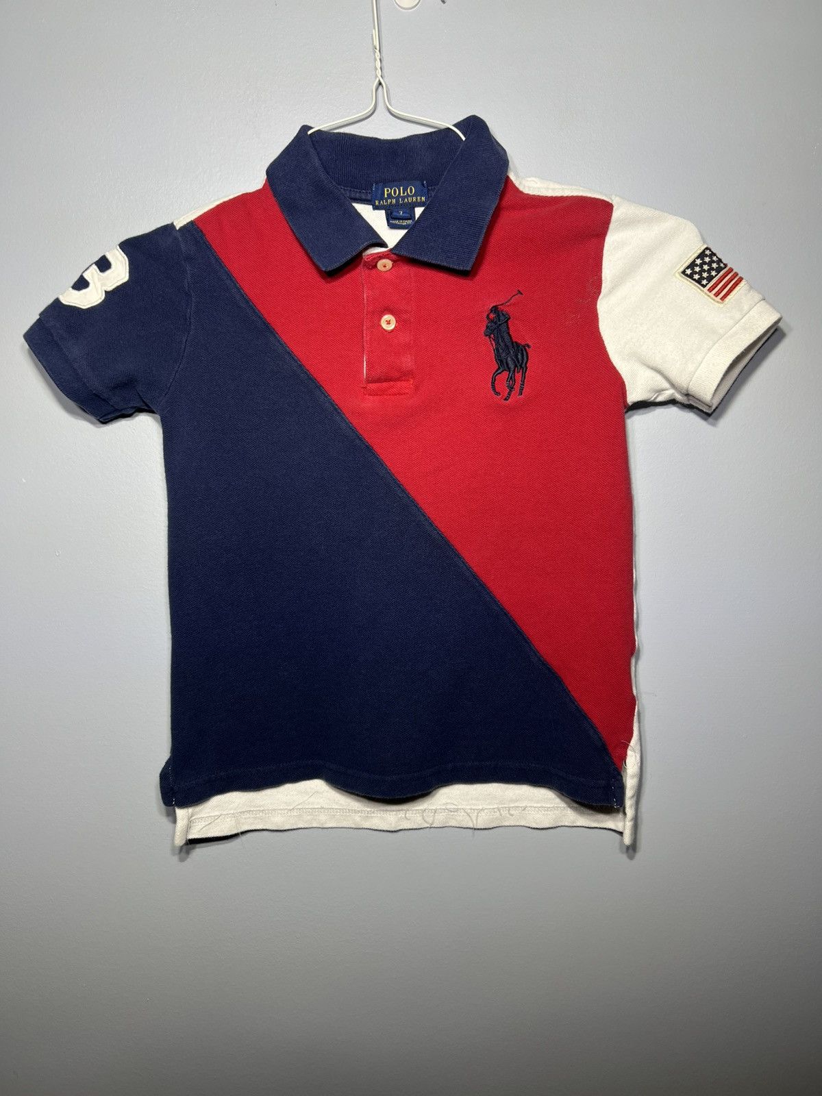 Polo Ralph Lauren Polo Ralph Lauren Shirt Boys 7 Blue #3 Big Pony Patriotic Size US XXS / EU 40 - 1 Thumbnail