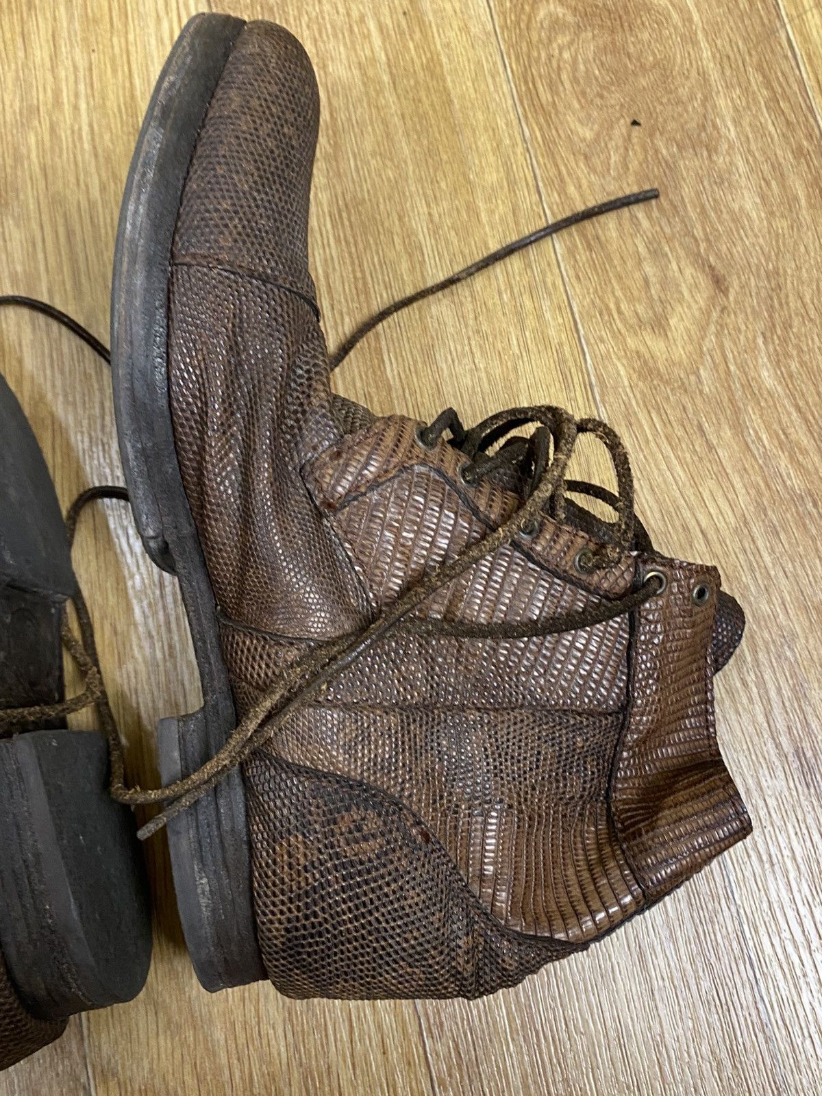 CHRISTIAN PEAU Christian Peau Hand Made Lizard Guidi Style Leather Boots Size US 6 / EU 39 - 6 Thumbnail