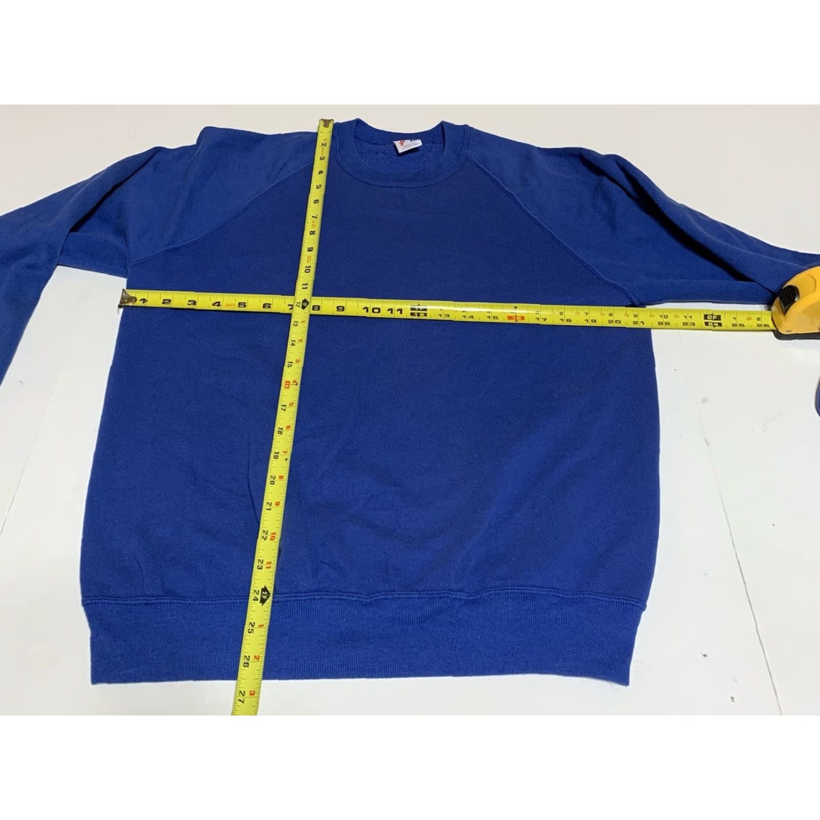 Jerzees VINTAGE Jerzees Sweatshirt Crew Neck Men L/M Blue 50/50 90s Retro Athleisure USA Stained Classic Regular Size XL Shrunk Measurements 21.5in Stains Size US L / EU 52-54 / 3 - 3 Thumbnail