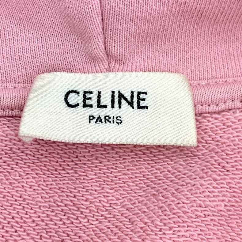 Celine Pink Celine Logo Hooded Sweatshirt Size US S / EU 44-46 / 1 - 6 Thumbnail