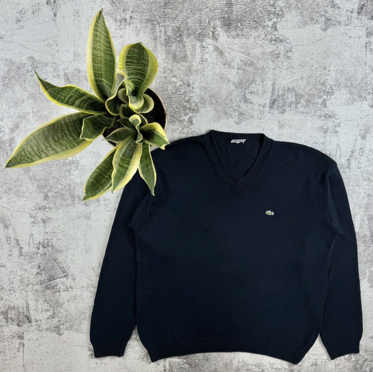 Lacoste Lacoste 6 Cotton Knited V-Neck Sweatshirt Sweater Pullover Size US XL / EU 56 / 4 - 1 Thumbnail