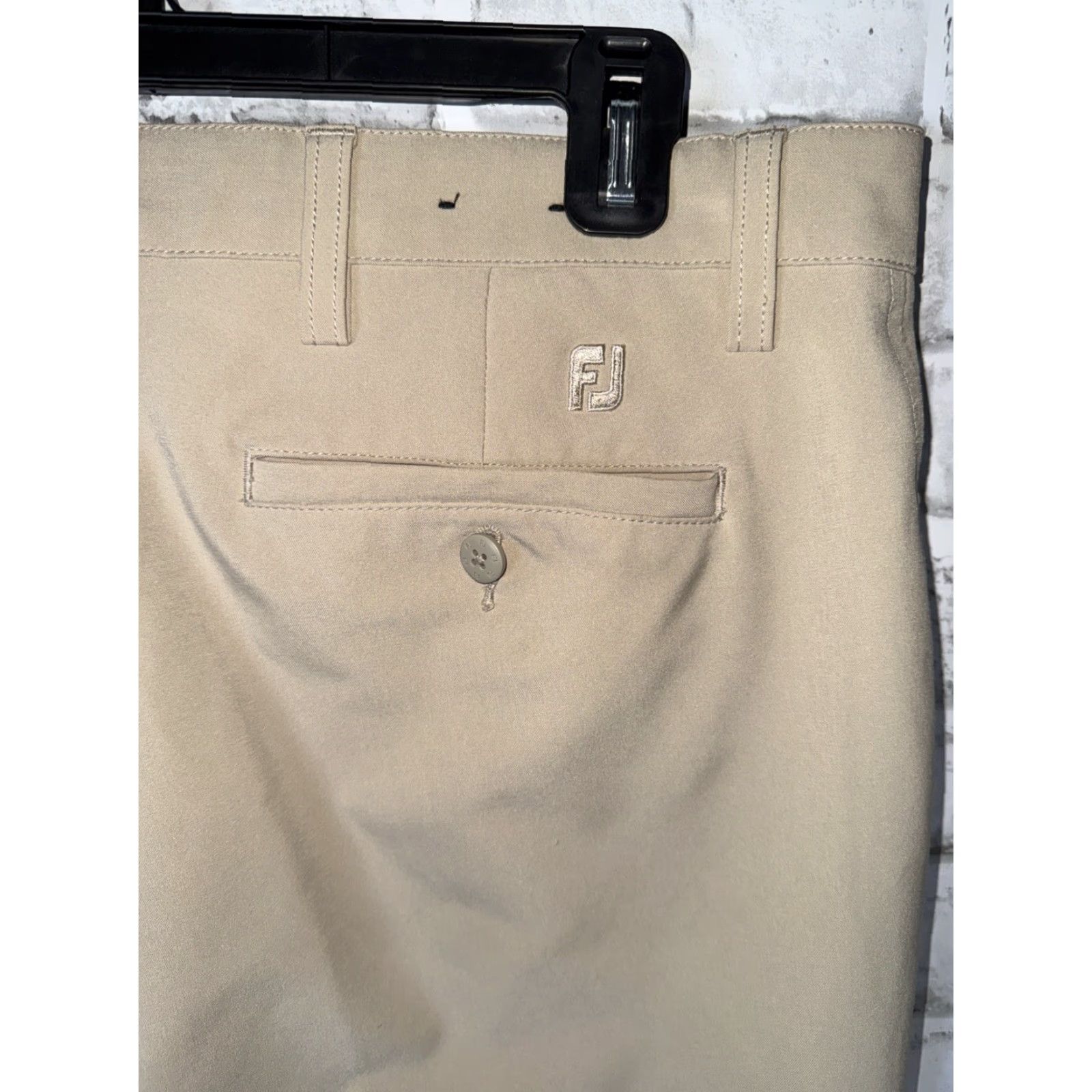 Footjoy FootJoy Pants Golf 34x34 Mens Regular Khaki Beige 5-Pocket Lightweight Stretch Logo Flat Front Modern Preppy Golfing Size US 34 / EU 50 - 5 Thumbnail