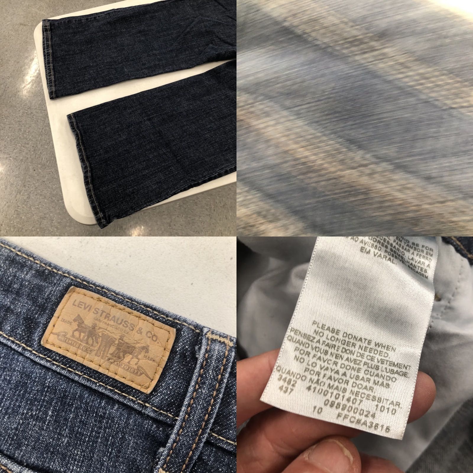 Levi's VINTAGE LEVI'S 580 Boot Cut Jeans Women Regular Size 24 Inseam 32" Blue Cotton Blend Beaded Accents Dark Wash 5-Pocket Stretch Classic Rise High Rise Size 42" / US 20 - 9 Thumbnail