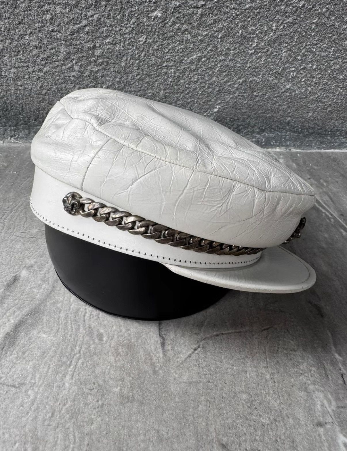 Chrome Hearts Chrome Hearts Bella Hadid Leather Captian hat Size ONE SIZE - 2 Thumbnail