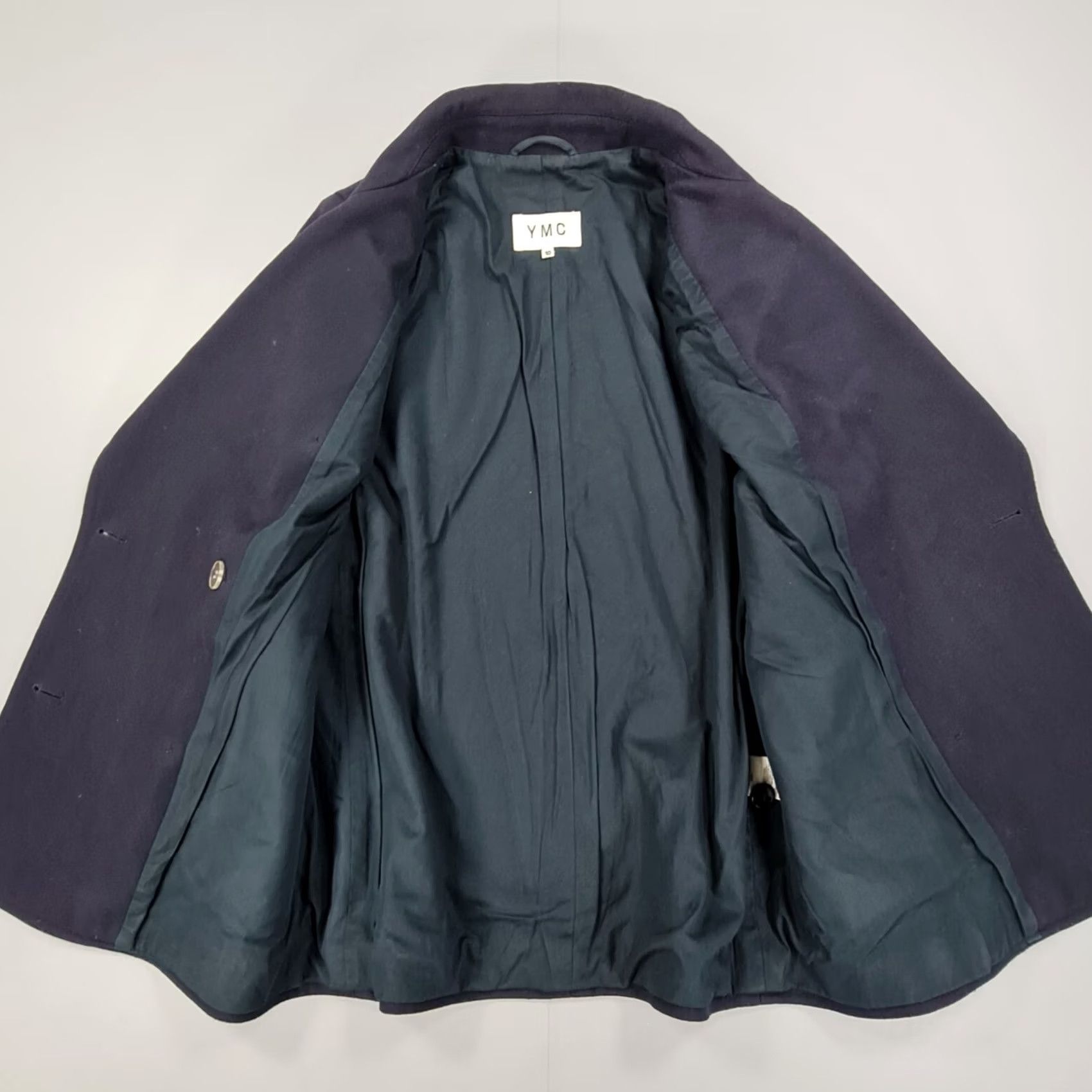 YMC YMC You Must Create Womens Coat Navy Blue 10 UK Double Breasted Wool Peacoat Jacket Size L / US 10 / IT 46 - 7 Thumbnail