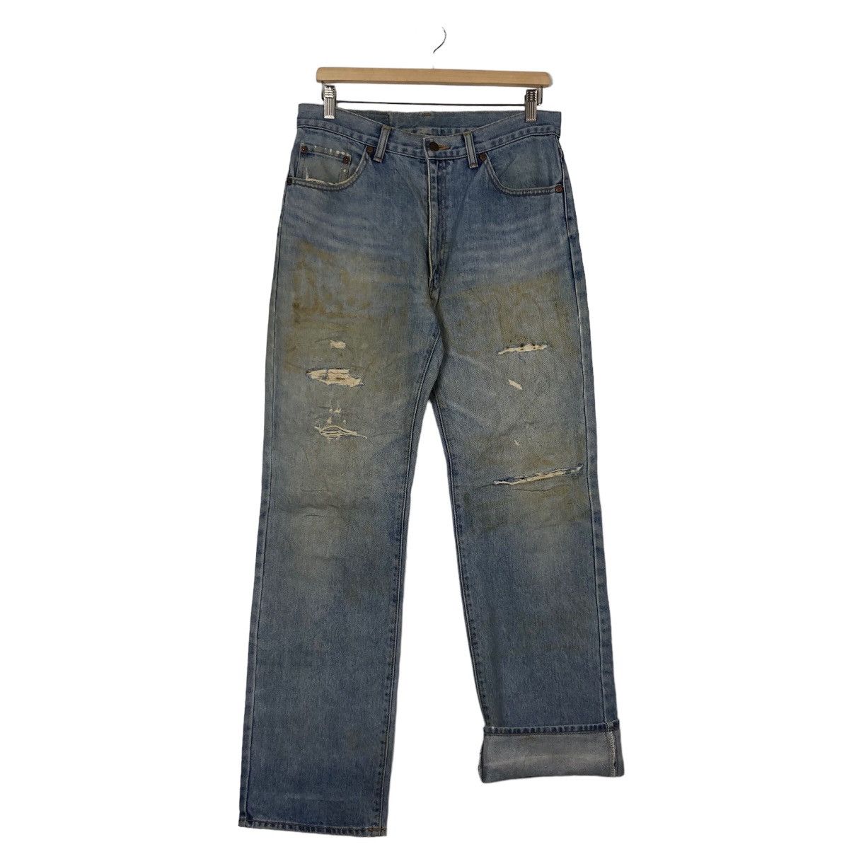 Japanese Brand 🔥90’s Vintage Distressed Denim GL Heart Japan Sugar Cane Size US 32 / EU 48 - 11 Thumbnail
