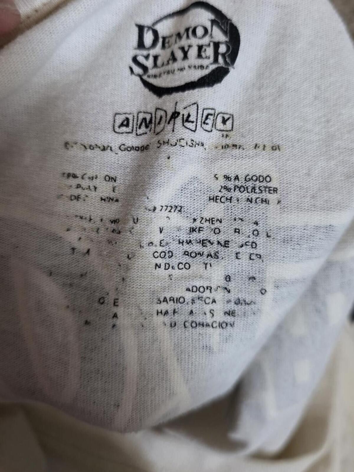 Other Demon Slayer Anime Graphic Tee T-Shirt Size Large L White Size ONE SIZE - 4 Thumbnail