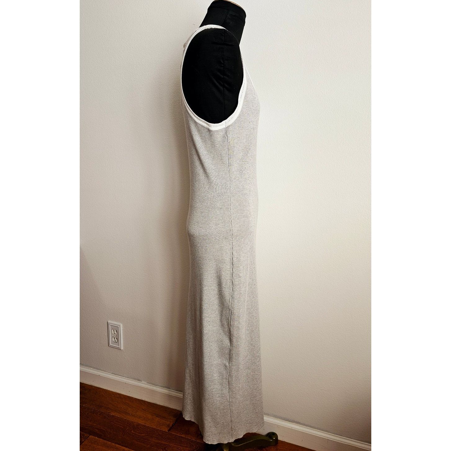 CAROLINE CONSTAS Caroline Constas Ribbed Fitted Stretch Knit Maxi Dress M |  Grailed