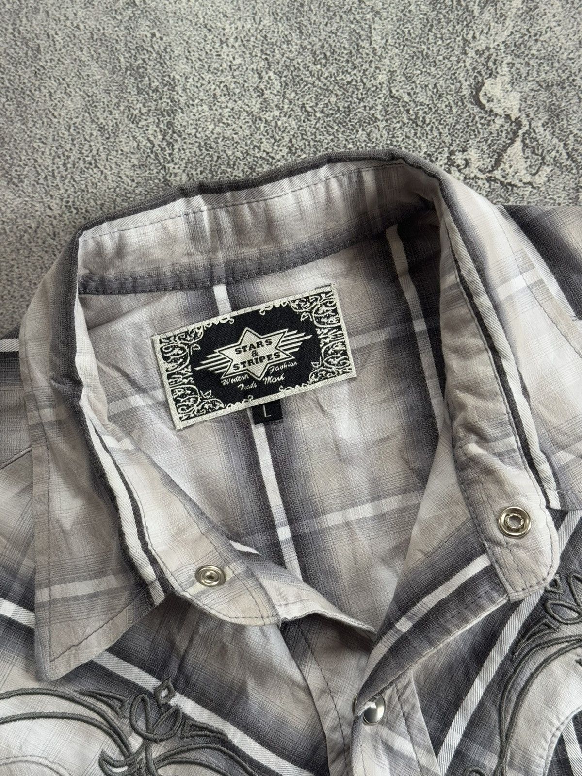 Cowboy Equipment × Stars & Stripes × Vintage Stars & Stripes L western cowboy 🤠 shirts button long sleeve Size US L / EU 52-54 / 3 - 4 Thumbnail
