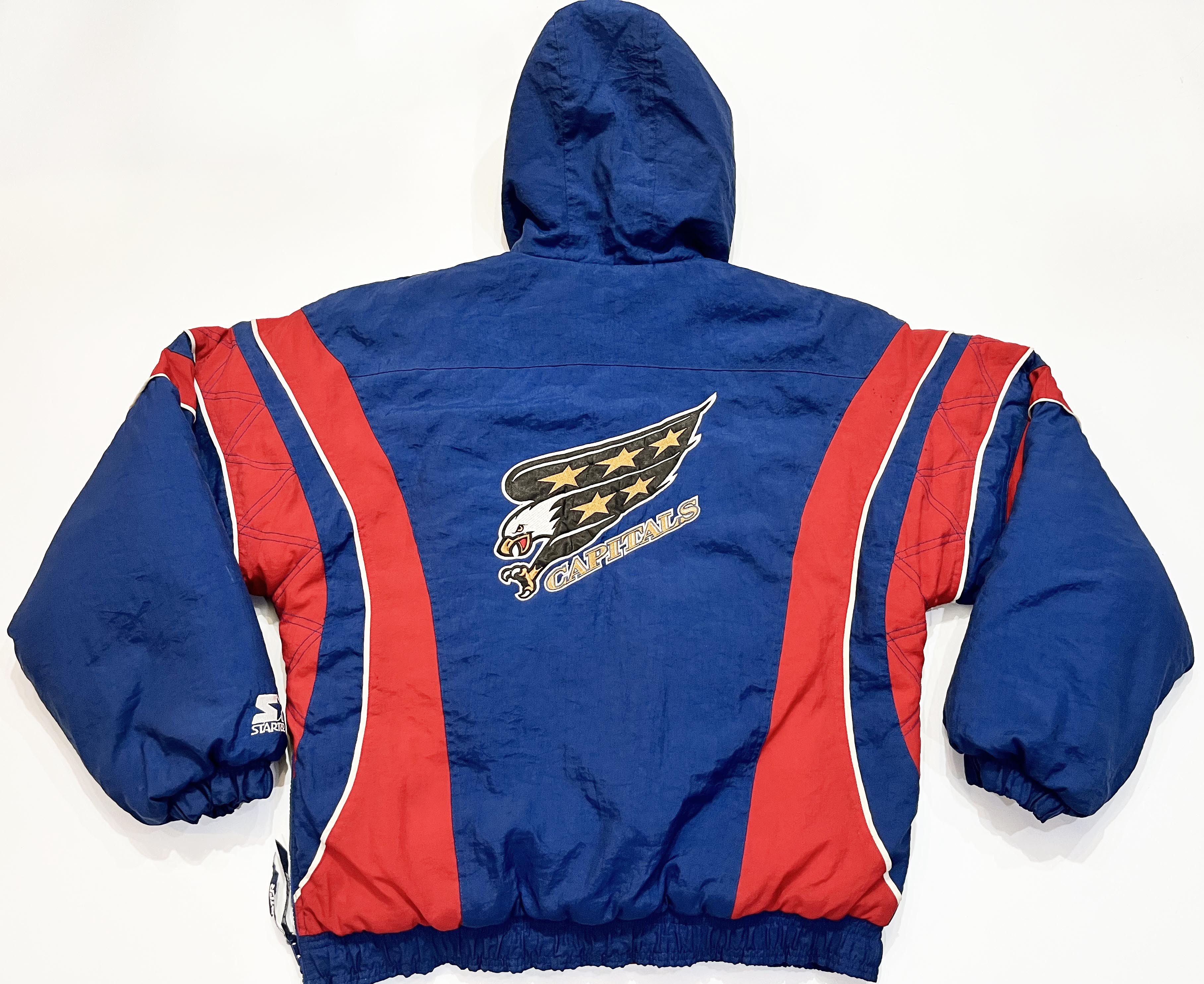 Starter Vintage Starter Washington Capitals NHL Hoodie Puffer Jacket Size US M / EU 48-50 / 2 - 7 Thumbnail