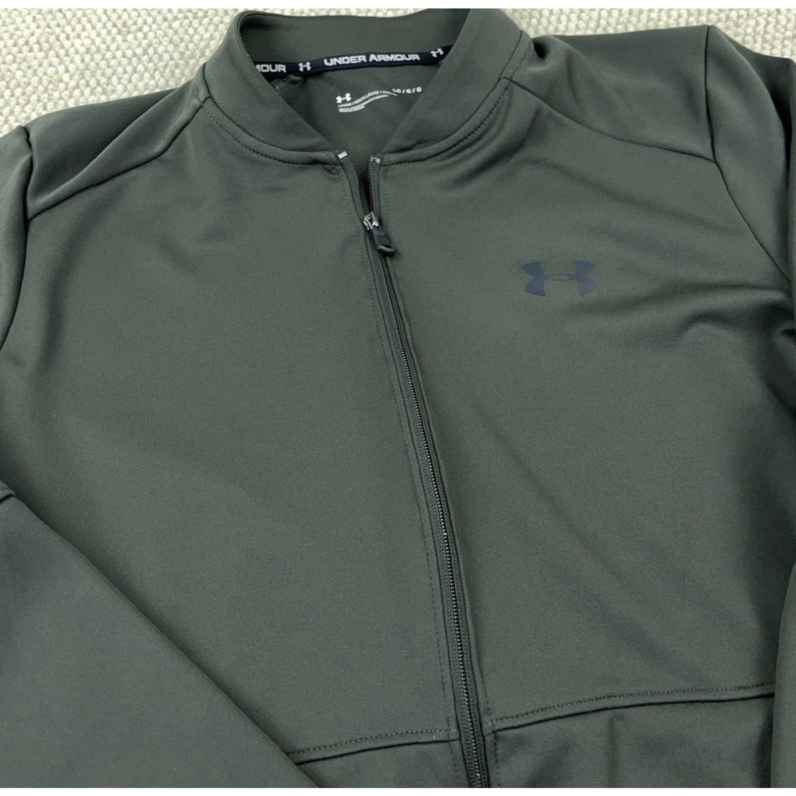Under Armour Under Armour Jacket Mens Large Gray Full Zip Track Suit Sweatshirt Blade Collar Size US L / EU 52-54 / 3 - 4 Thumbnail