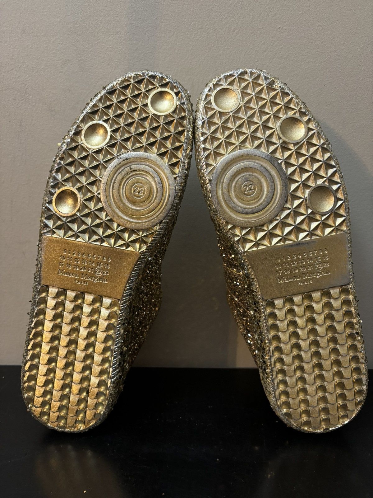 Maison Margiela Maison Margiela GAT Replica Sneakers Gold Glitter Size US 7 / EU 40 - 6 Thumbnail