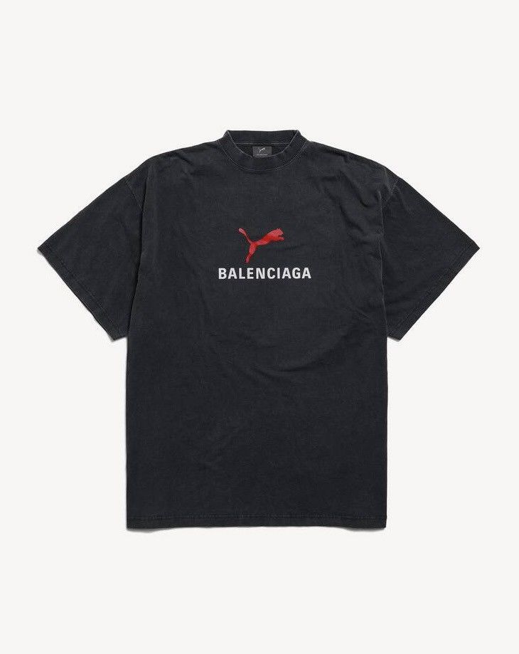 Balenciaga Balenciaga Puma Thick Cotton T shirt Size US M / EU 48-50 / 2 - 1 Thumbnail