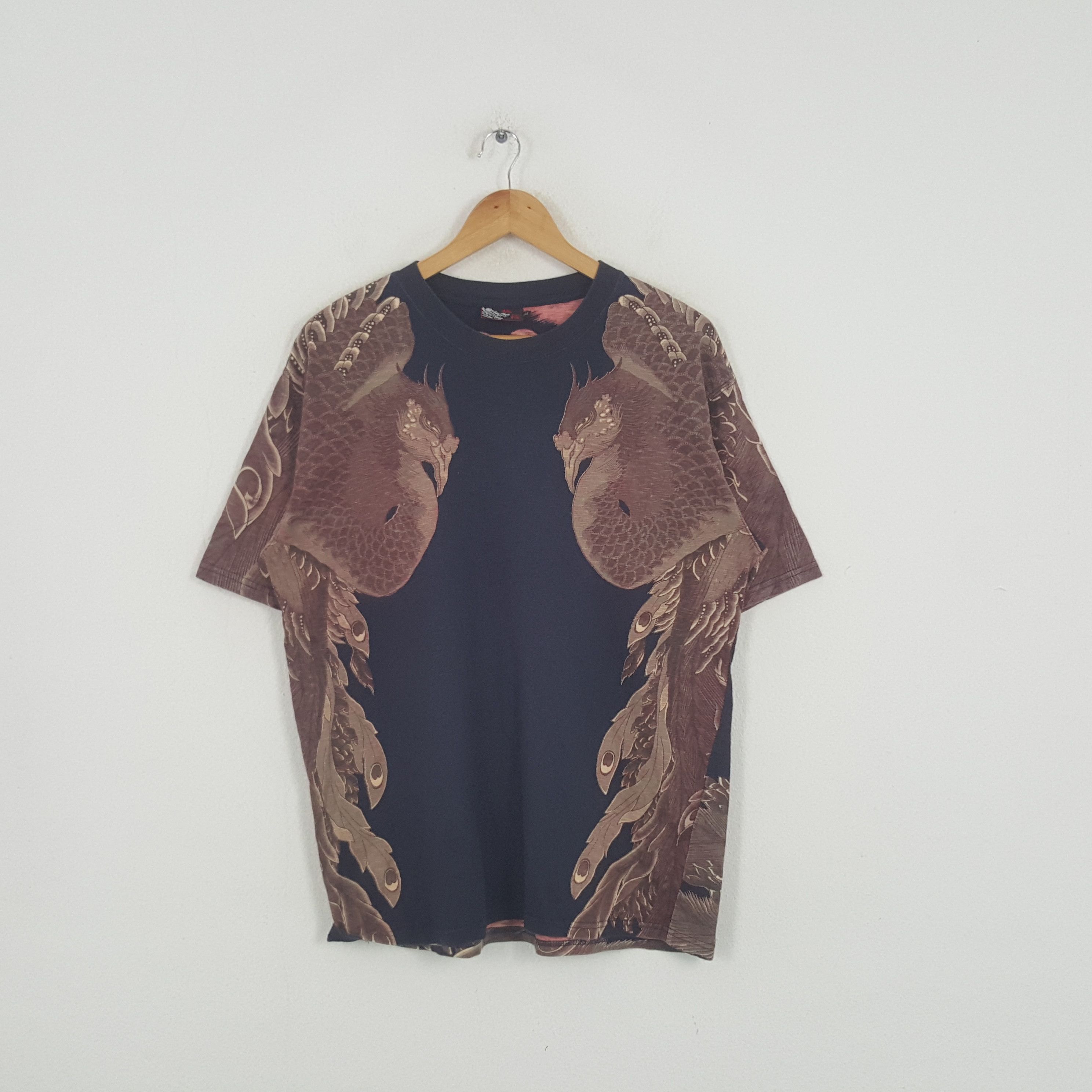 Japanese Brand × Vintage Vintage Dragon Art Japanese Sukajan Traditional Tshirt Size US L / EU 52-54 / 3 - 1 Thumbnail