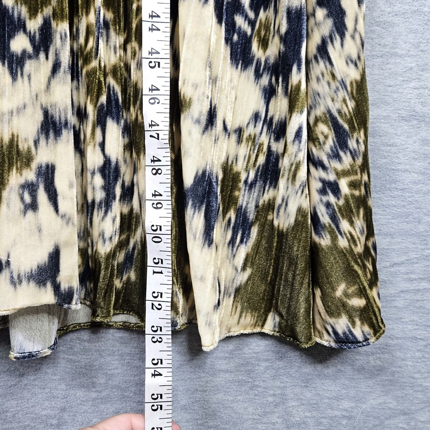 Jigsaw JIGSAW Glitched Ikat Velvet Khaki Green High Neck Midi Dress Women’s Sz 8 Size M / US 6-8 / IT 42-44 - 7 Thumbnail