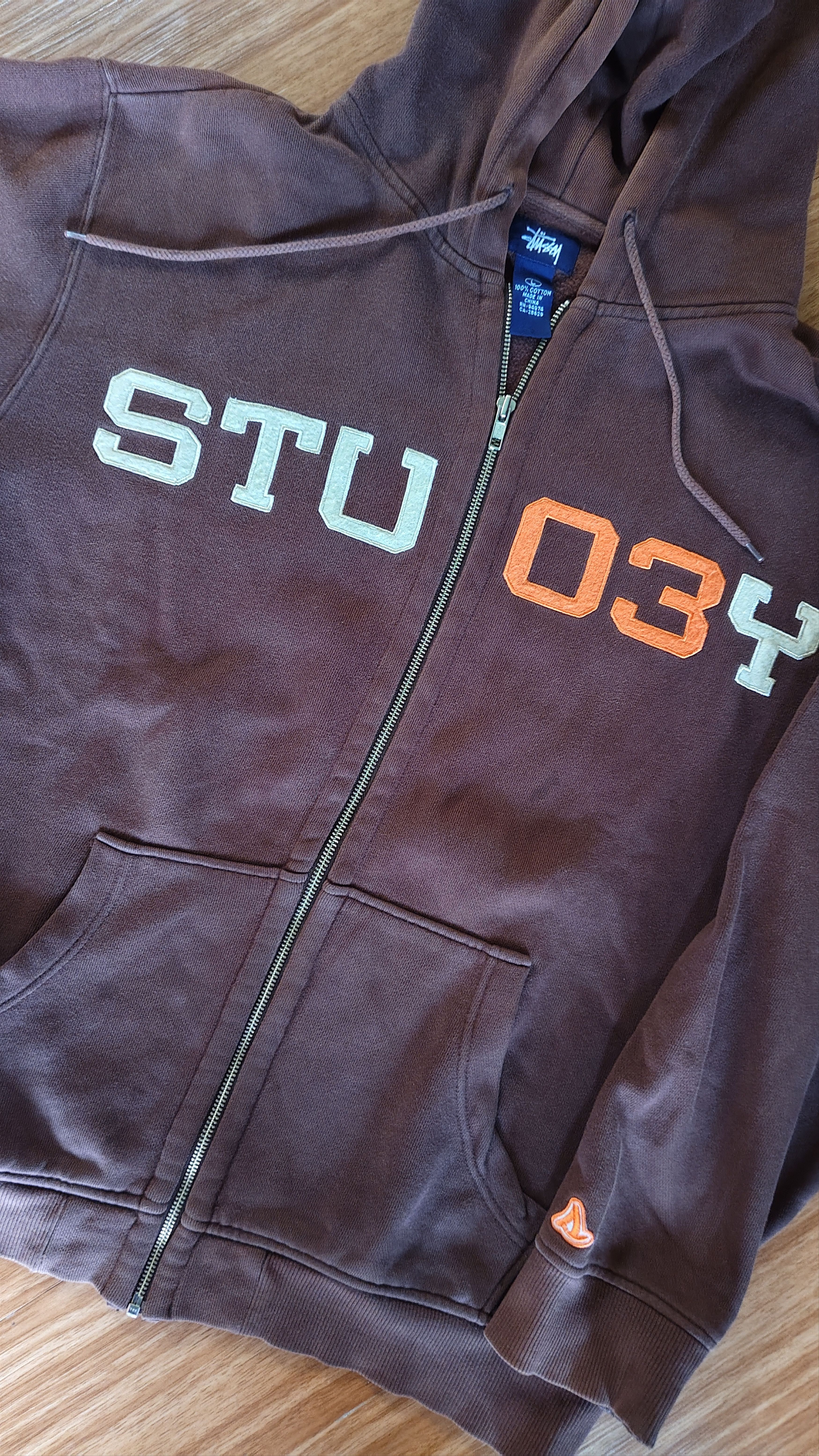 Stussy Vintage STUSSY STU03Y EMBROIDERY zipper embossed YKK Size US XL / EU 56 / 4 - 1 Thumbnail