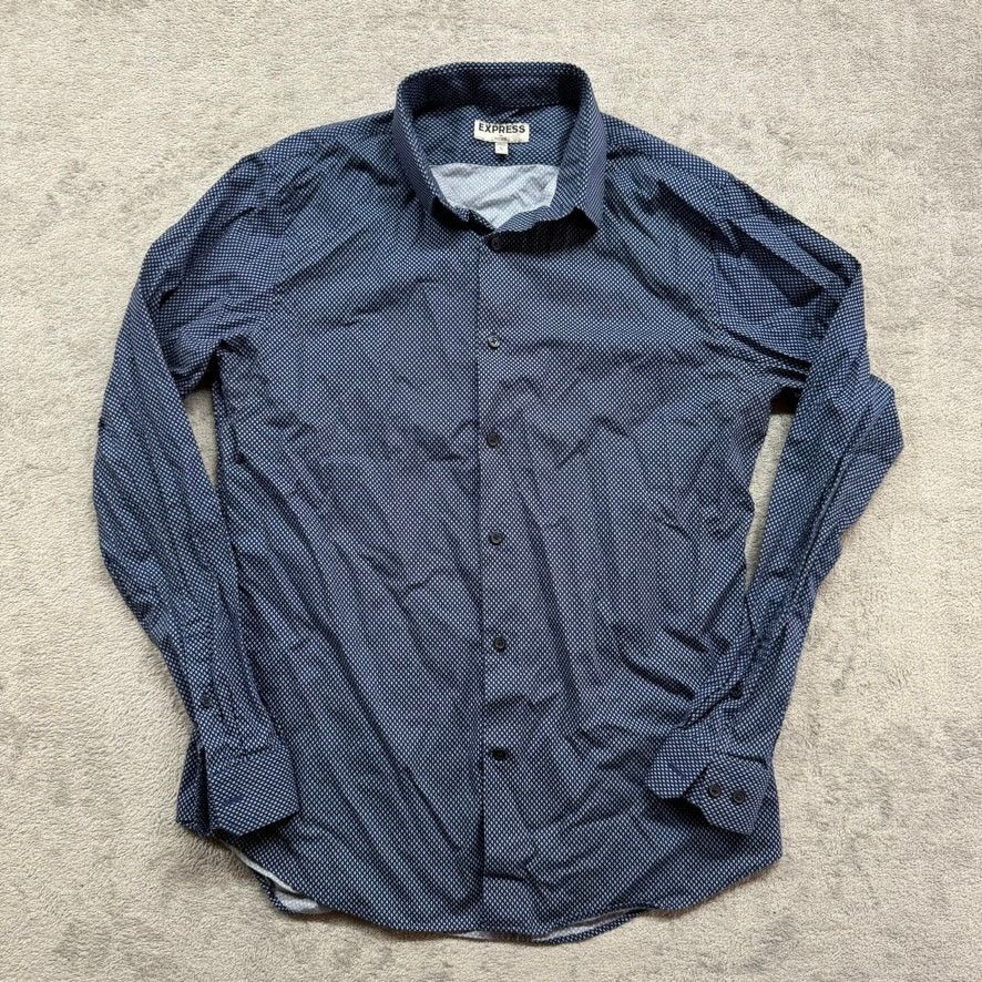 Express Express Button Up Shirt Mens Large 16-16.5 Long Sleeve Size US L / EU 52-54 / 3 - 1 Thumbnail
