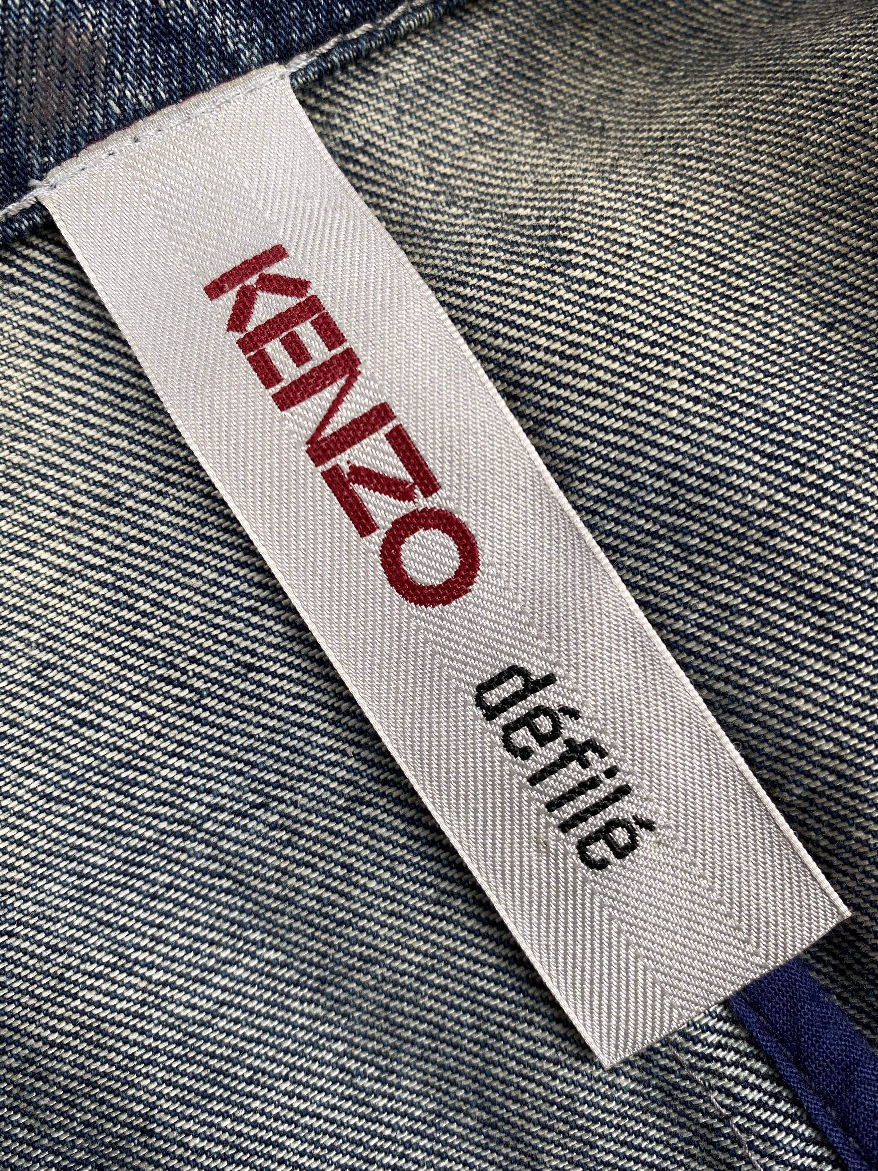 Kenzo Paint Splattered Denim Suit Jacket Size US M / EU 48-50 / 2 - 10 Thumbnail
