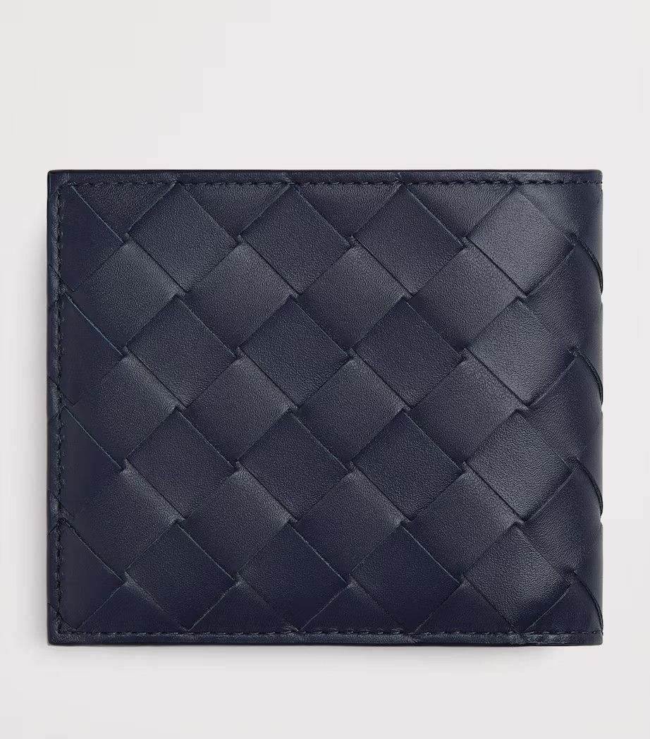 Bottega Veneta o1bcso1str1025 Size:OS / Intrecciato Bi-Fold Wallet in Navy Size ONE SIZE - 2 Thumbnail