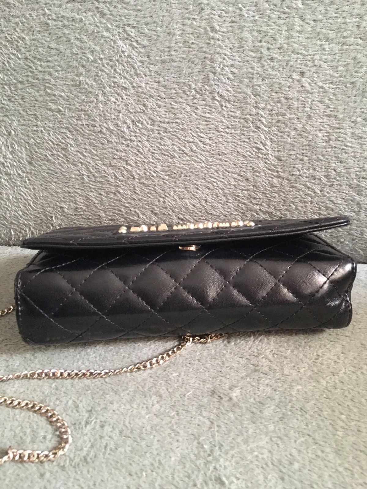 Love Moschino × Moschino Love Moschino Quilted Chain Shoulder Coated Black Bag Size ONE SIZE - 8 Thumbnail
