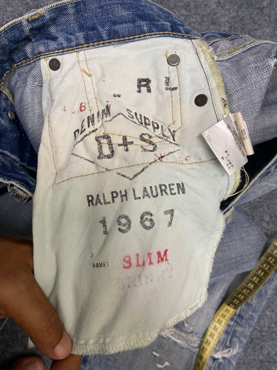 Polo Ralph Lauren Vintage 90s Ralph Lauren Slim Skinny Distressed Denim Size US 31 - 21 Thumbnail
