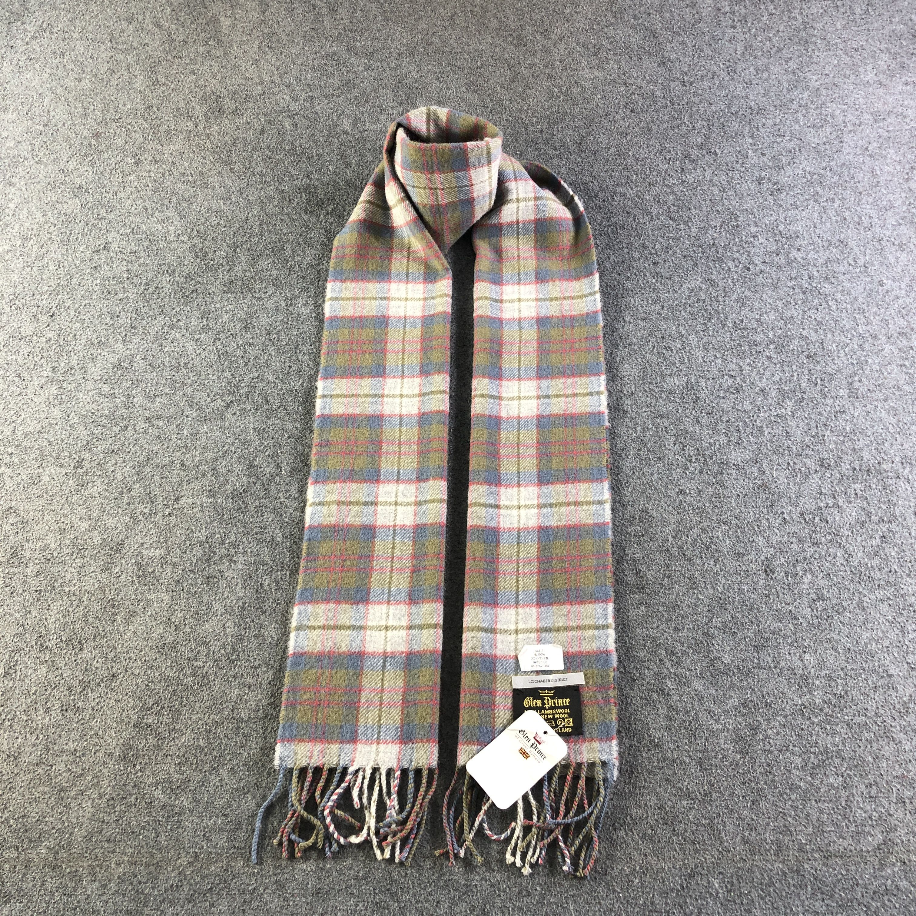 Vintage Glen Prince Tartan Wool Scarf Muffler V2720 Size ONE SIZE - 1 Thumbnail