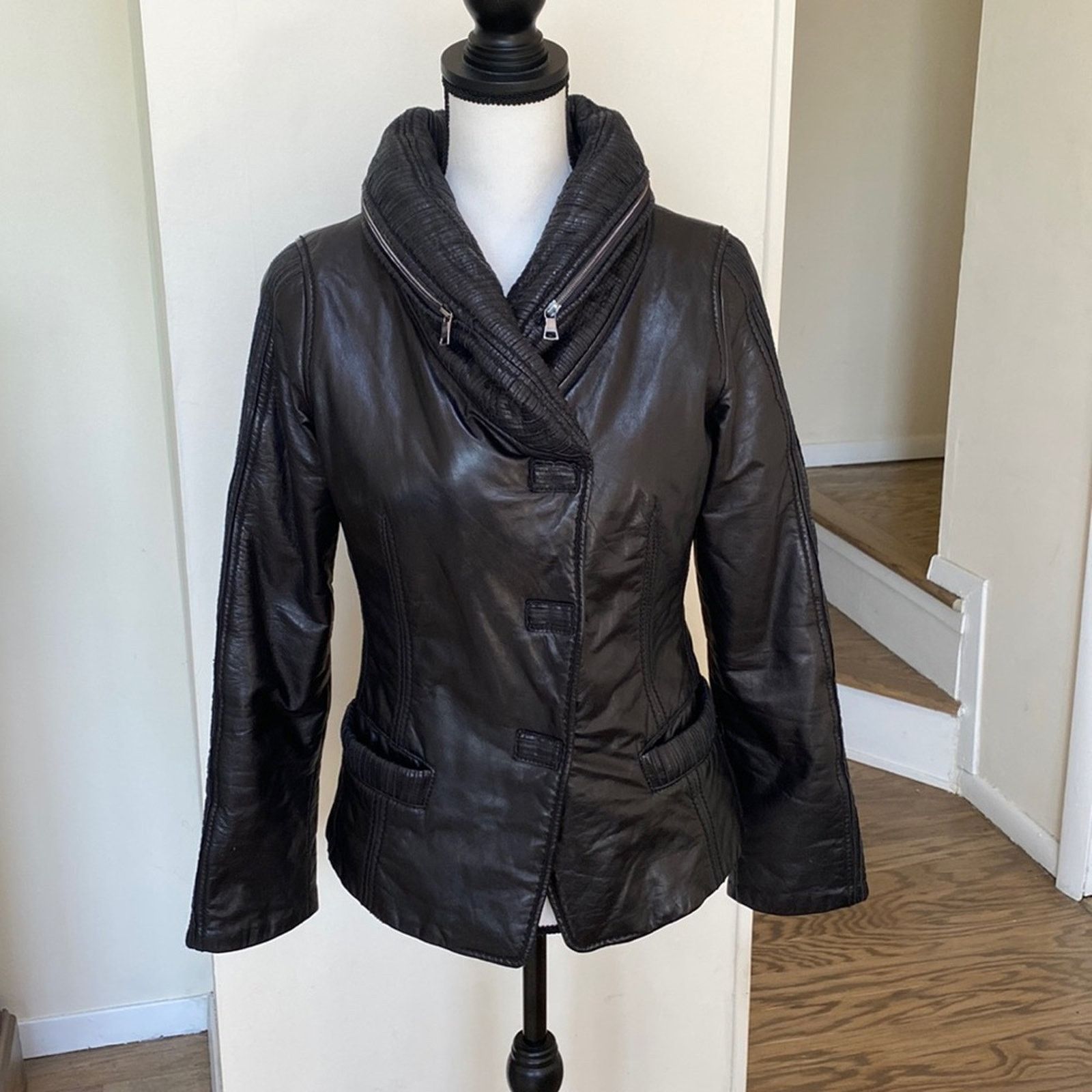 Other Sylvie Schimmel Paris Soft Calf Leather Jacket Size 36 Size XS / US 0-2 / IT 36-38 - 1 Thumbnail