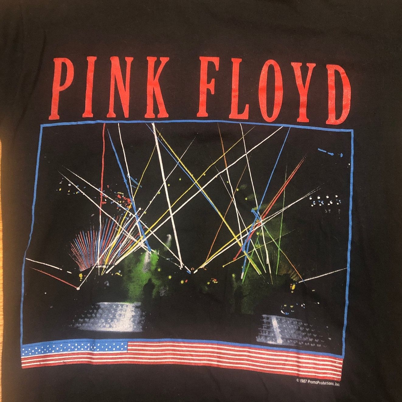 Band Tees × Vintage Vintage Pink Floyd 1987 Tour T-Shirt Black Size Large Promo Size US L / EU 52-54 / 3 - 1 Thumbnail
