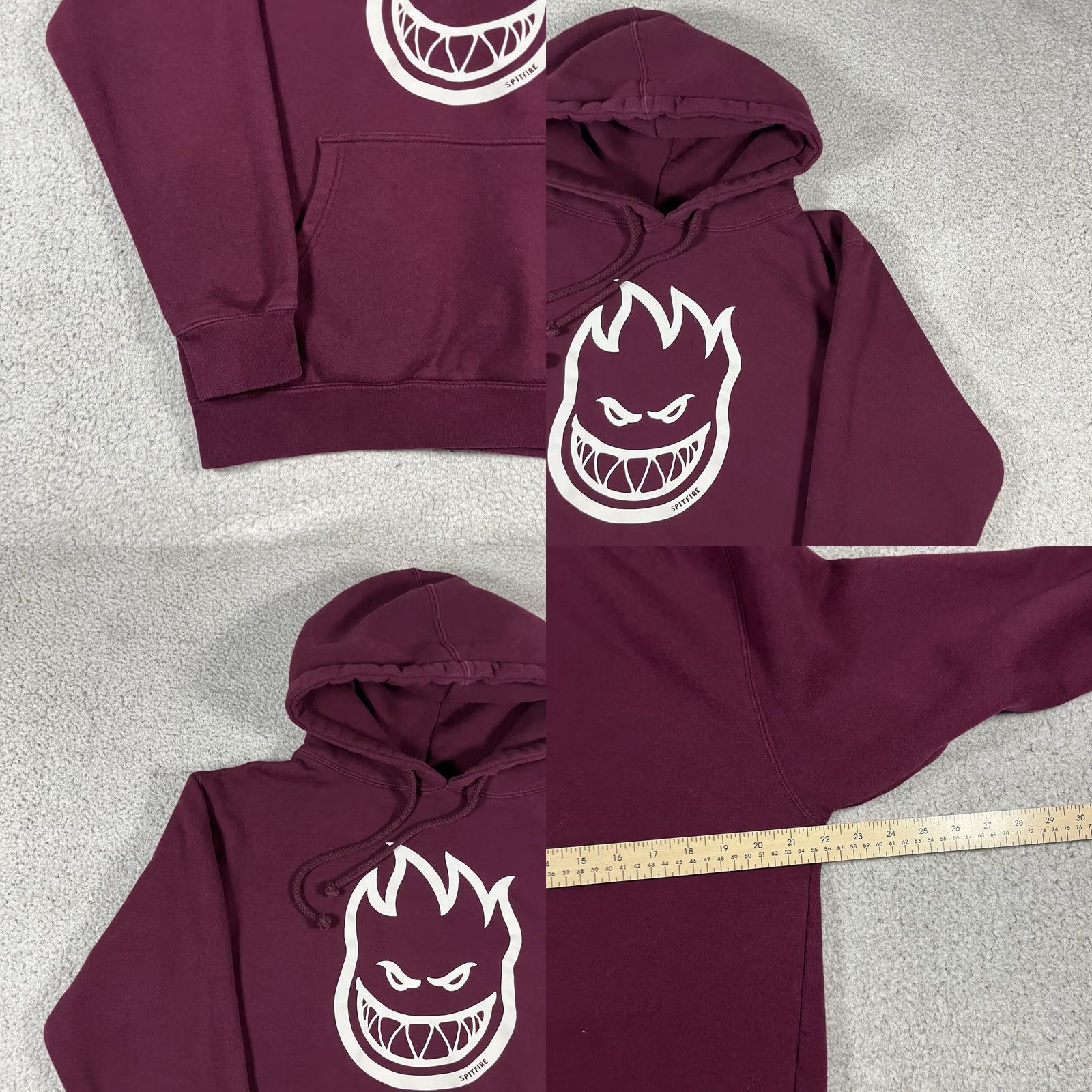 Spitfire Spitfire Hoodie Mens Small Maroon Sweatshirt Skateboards Y2K VTG Flame Graphic Sweatshirt Hoodie Size US S / EU 44-46 / 1 - 8 Thumbnail