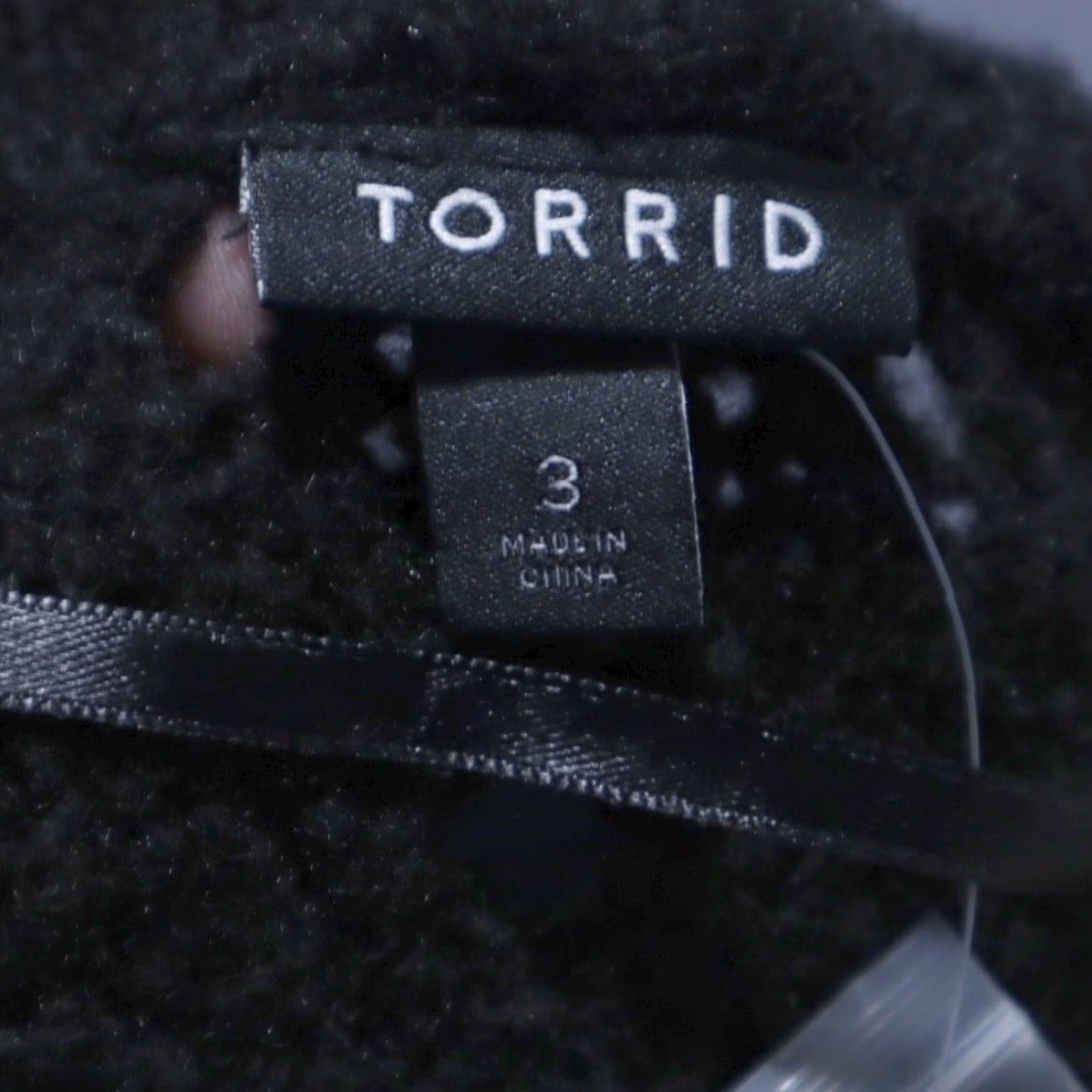 Torrid Torrid Sequin Open Front Cardigan Black Women's 3X Sweatshirt Long Sleeve Solid Sequin Cardigan Shirt Women 3X Size XXL / US 16-18 / IT 52-54 - 5 Thumbnail