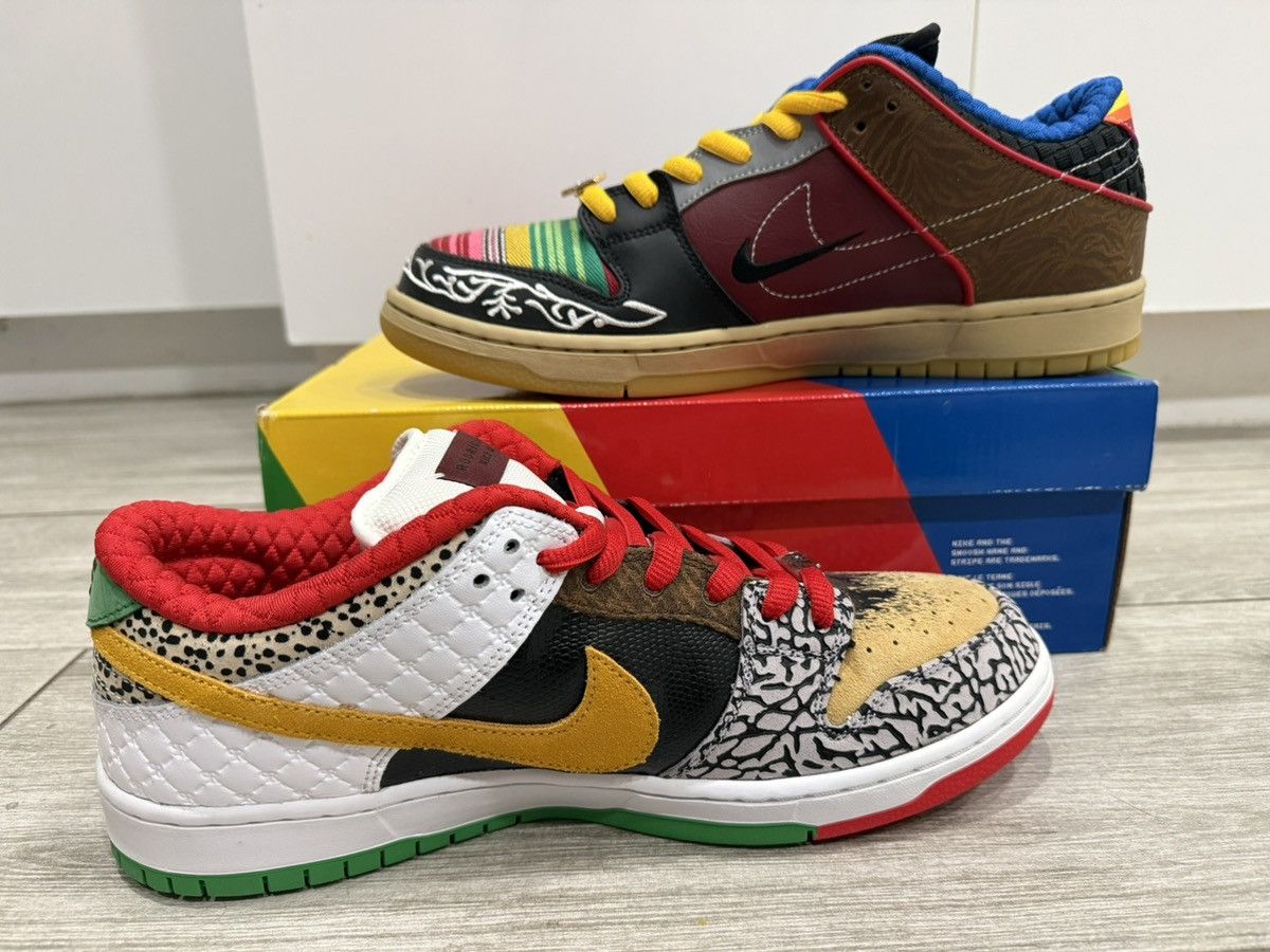 Nike Nike SB Dunk Low Pro QS What The Paul Red Black Noir Sz 12 Size US 12 / EU 45 - 2 Thumbnail